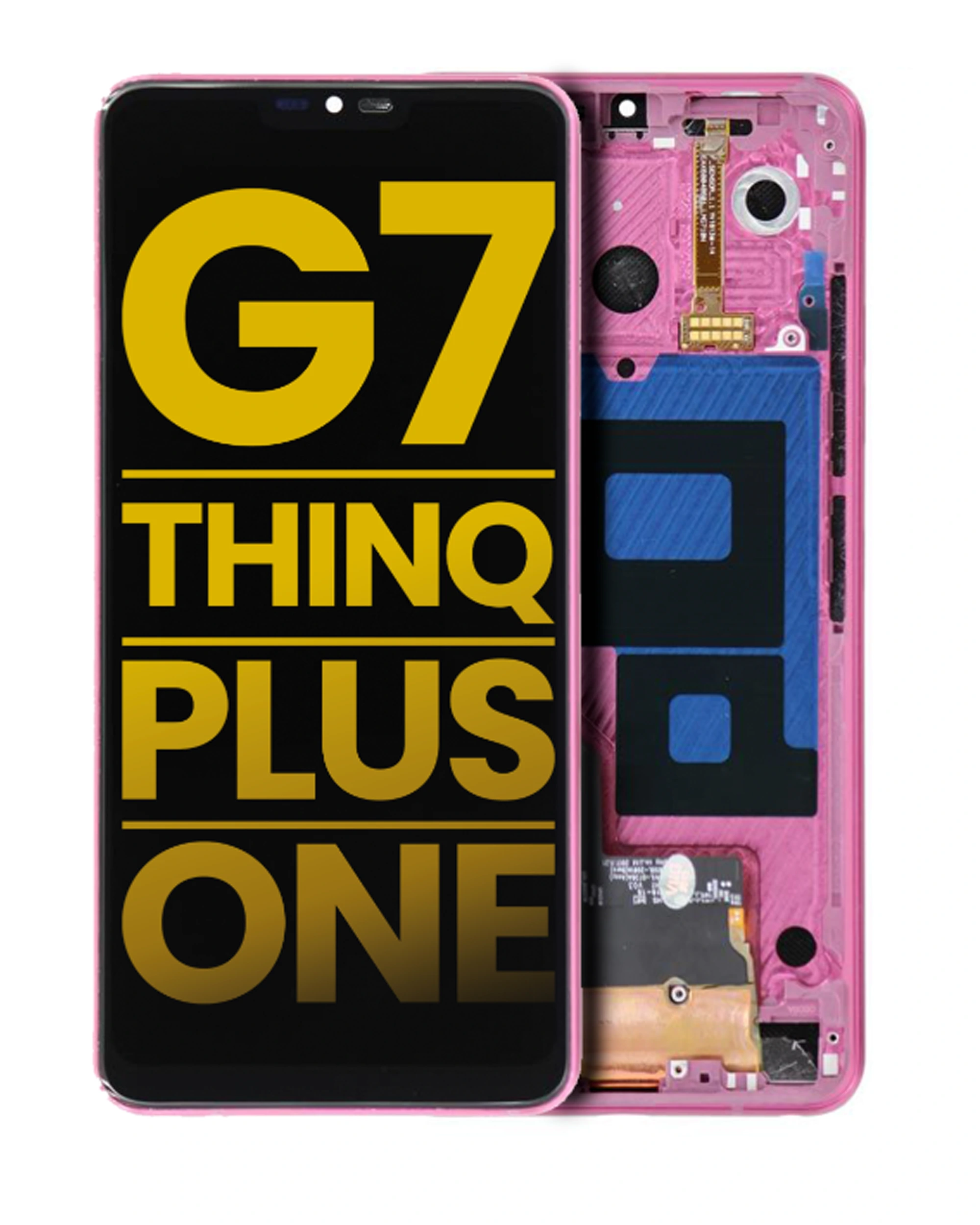 Display LCD completo con Frame per LG G7 ThinQ / G7 Plus / G7 One (Refurbished) (Raspberry Rose)