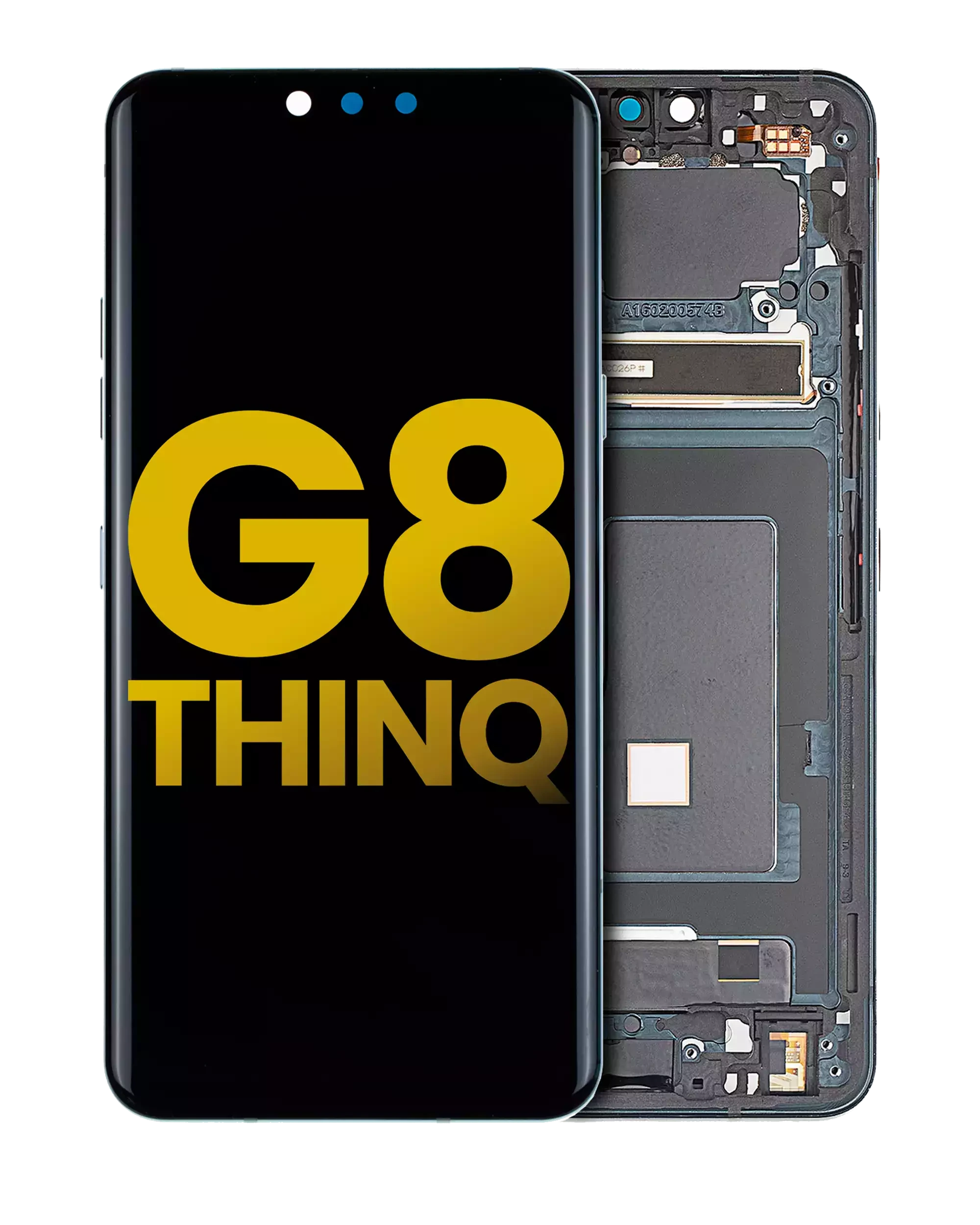 Display OLED completo con Frame per LG G8 ThinQ (Refurbished) (Aurora Nero)