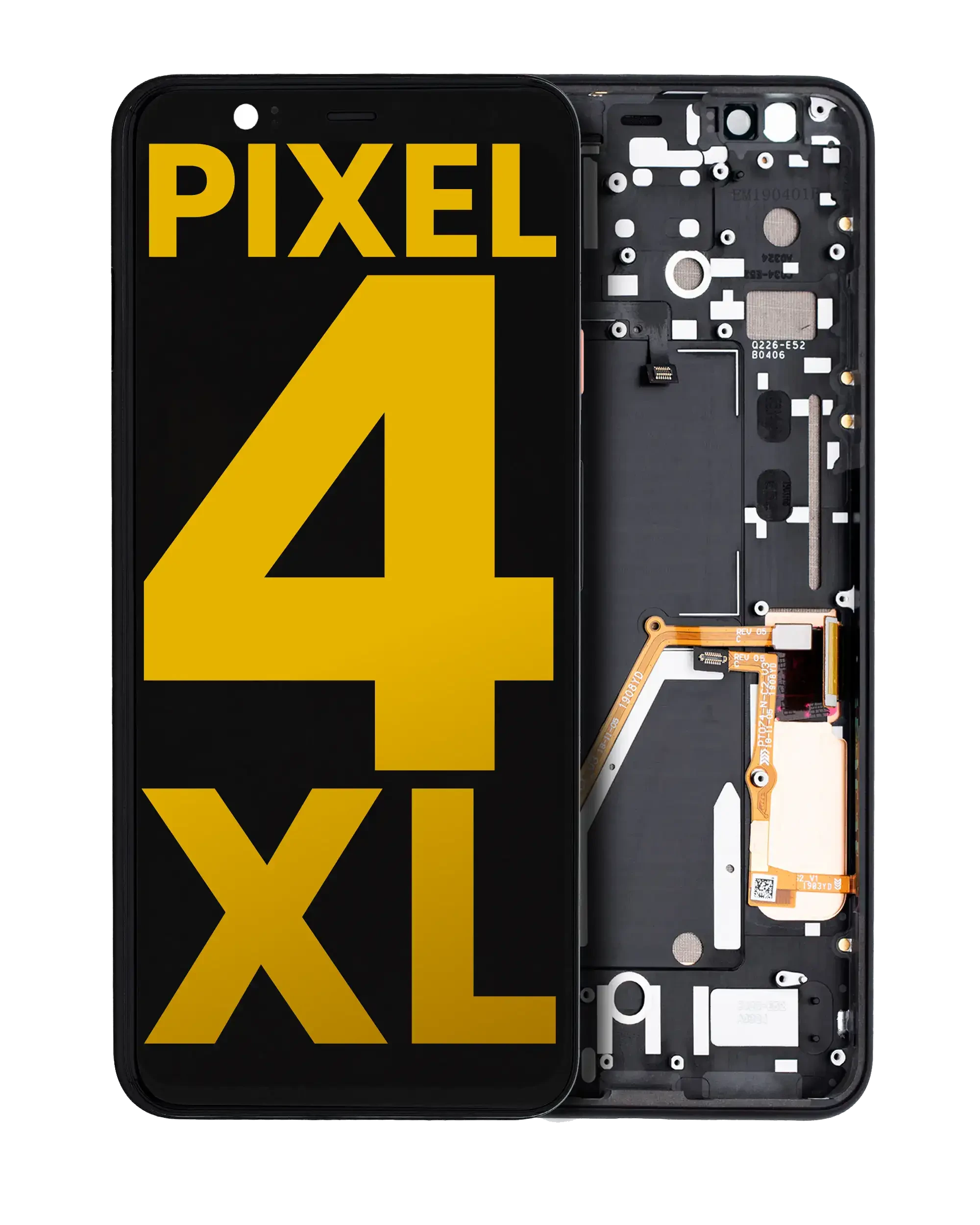 Display OLED completo con Frame per Google Pixel 4 XL (Refurbished) (Rosa Tasto accensione)