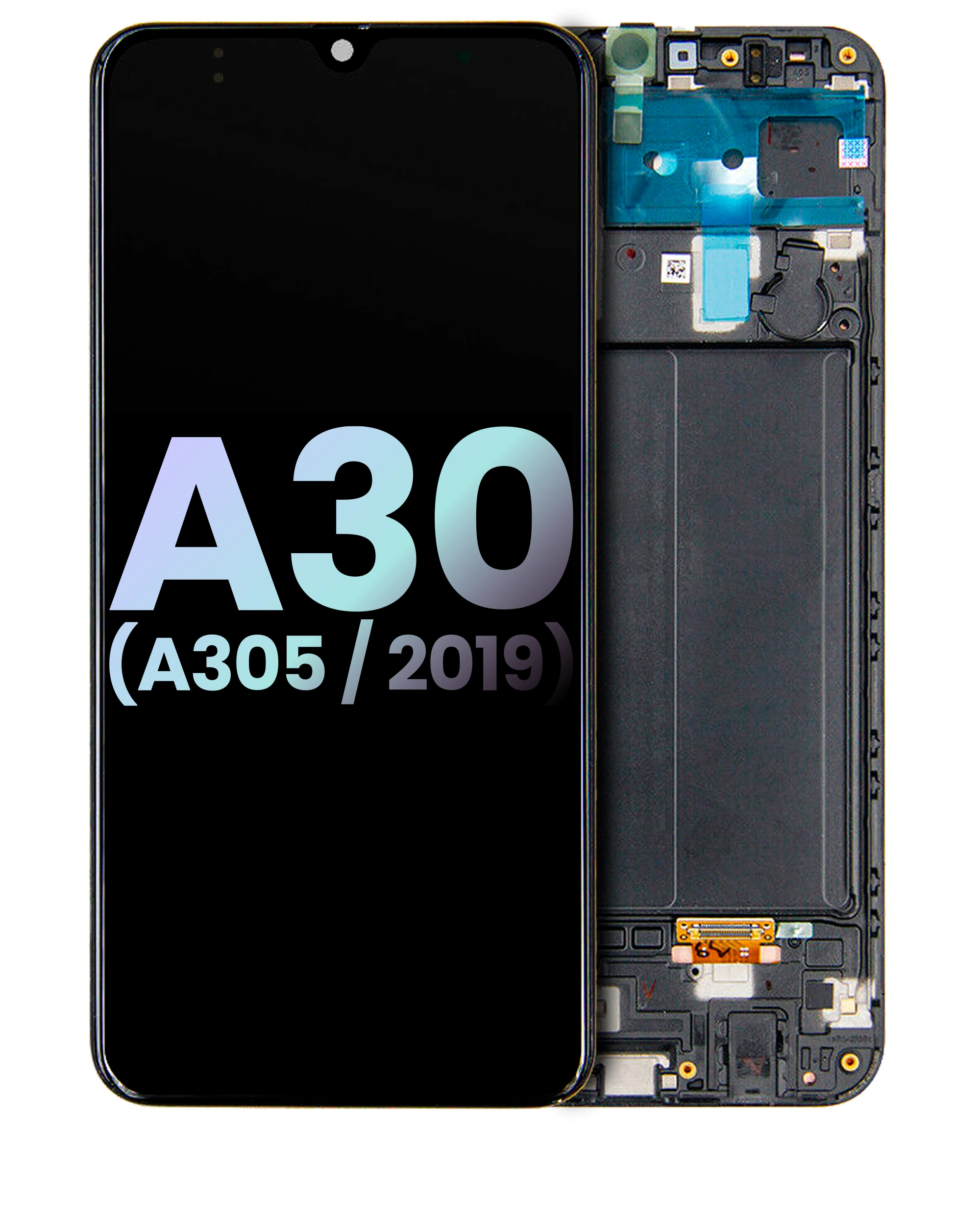 Display OLED completo con Frame per Samsung Galaxy A30 (A305 / 2019) (Service Pack) (tutti i colori)