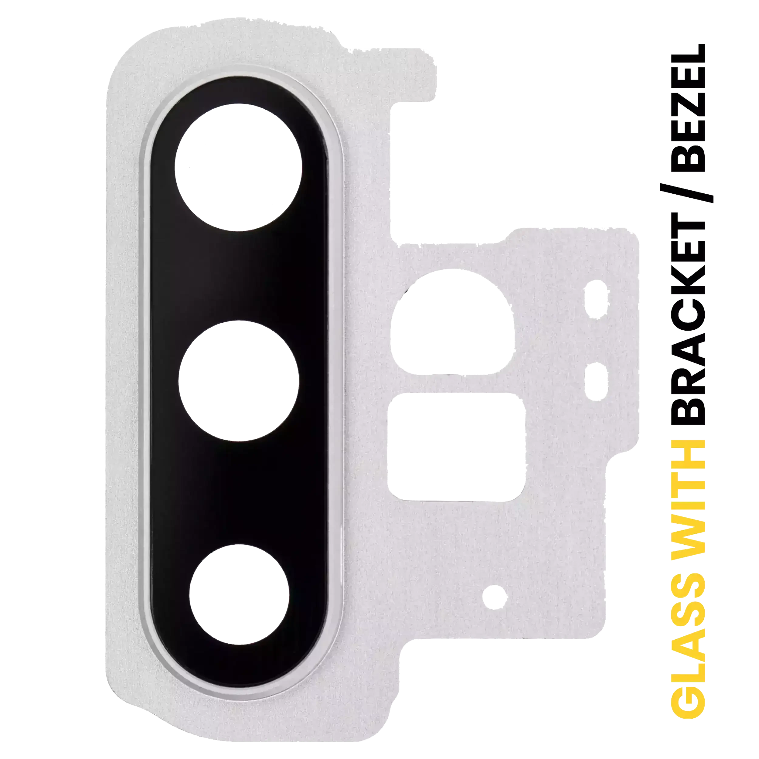 Lente fotocamera posteriore con staffa / Cornice per Samsung Galaxy Note 10 Plus / 5G (Aura Bianco)