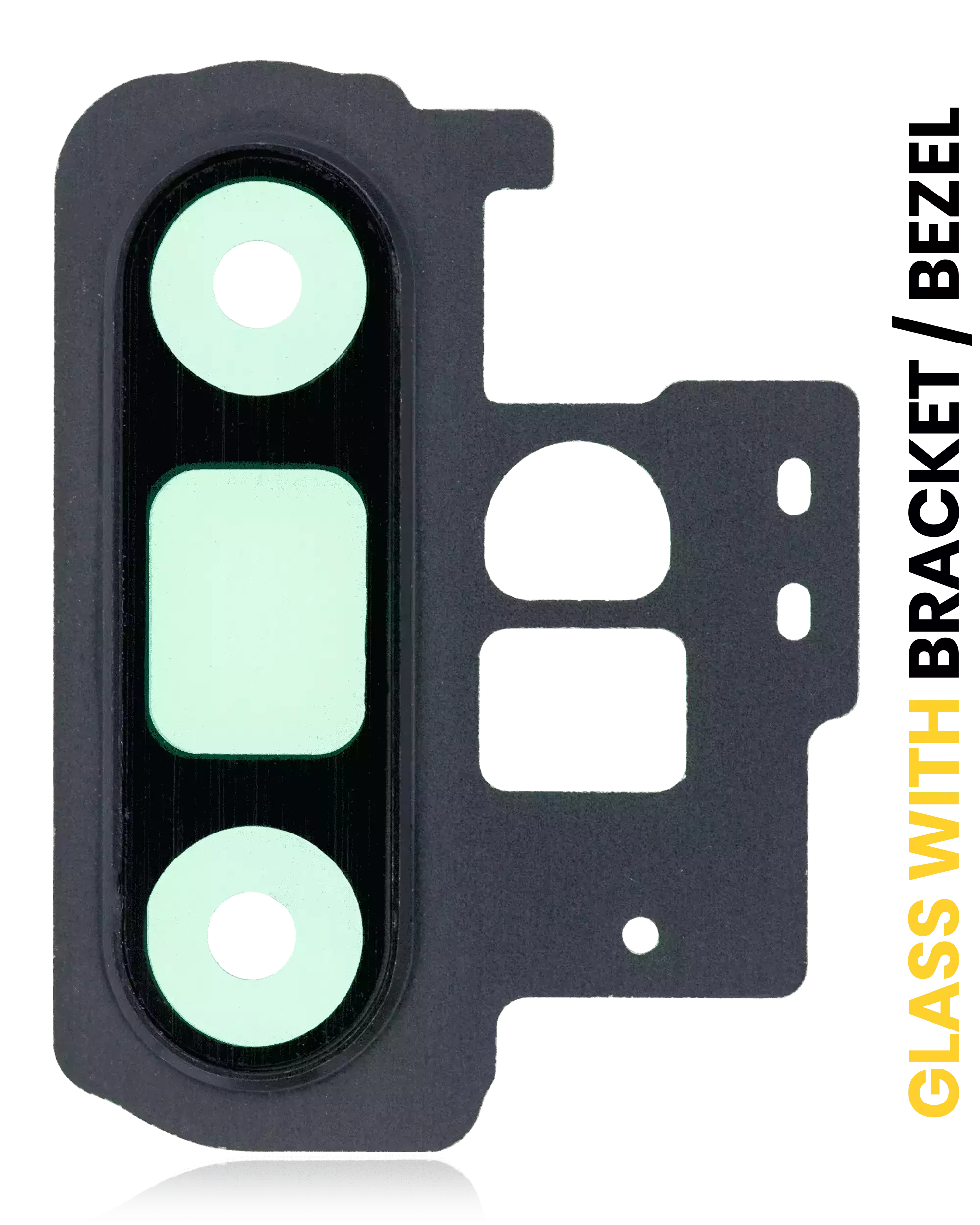 Lente fotocamera posteriore con staffa / Cornice per Samsung Galaxy Note 10 Plus / 5G (Aura Nero)