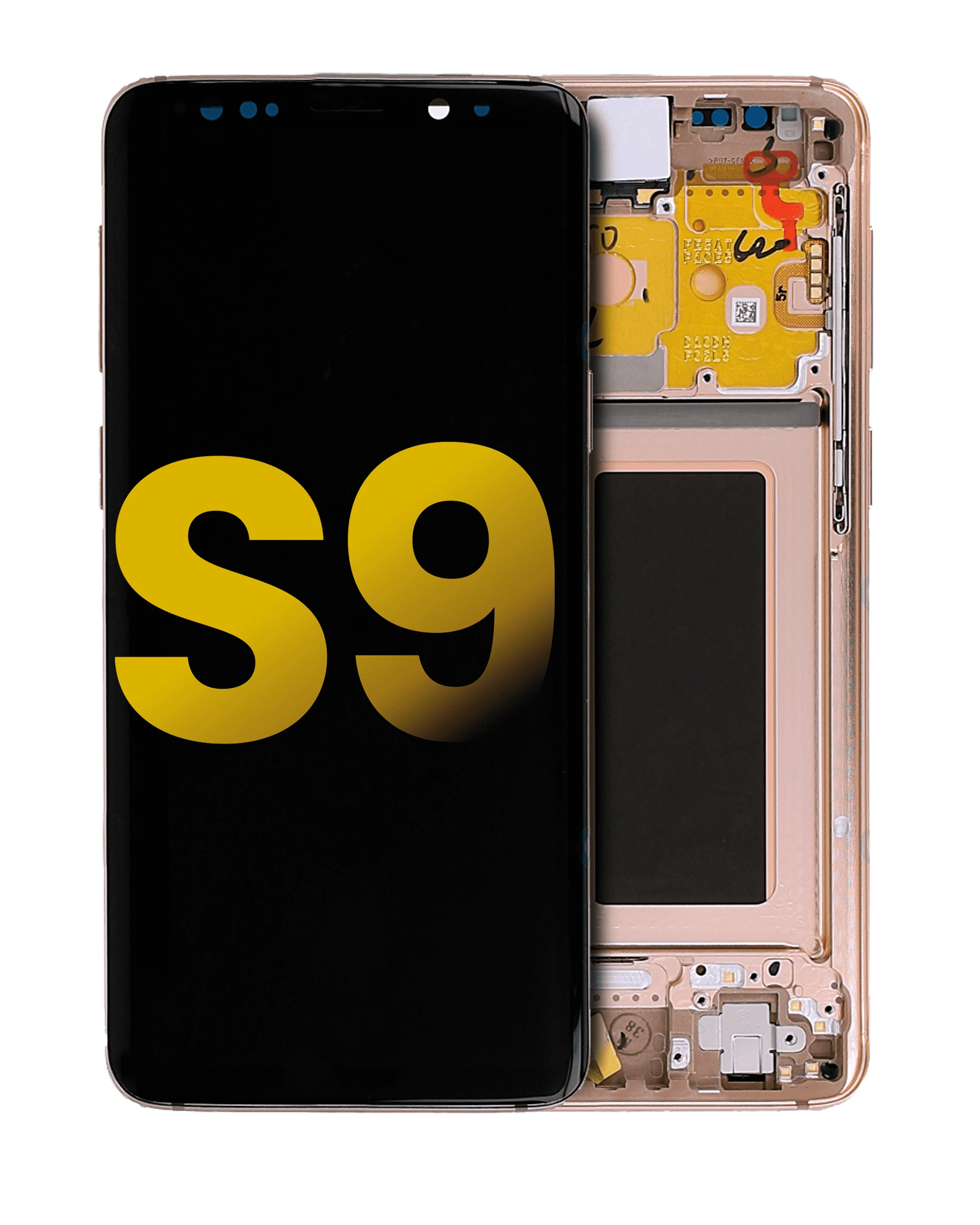 Display OLED completo con Frame per Samsung Galaxy S9 (Refurbished) (Sunrise Oro)