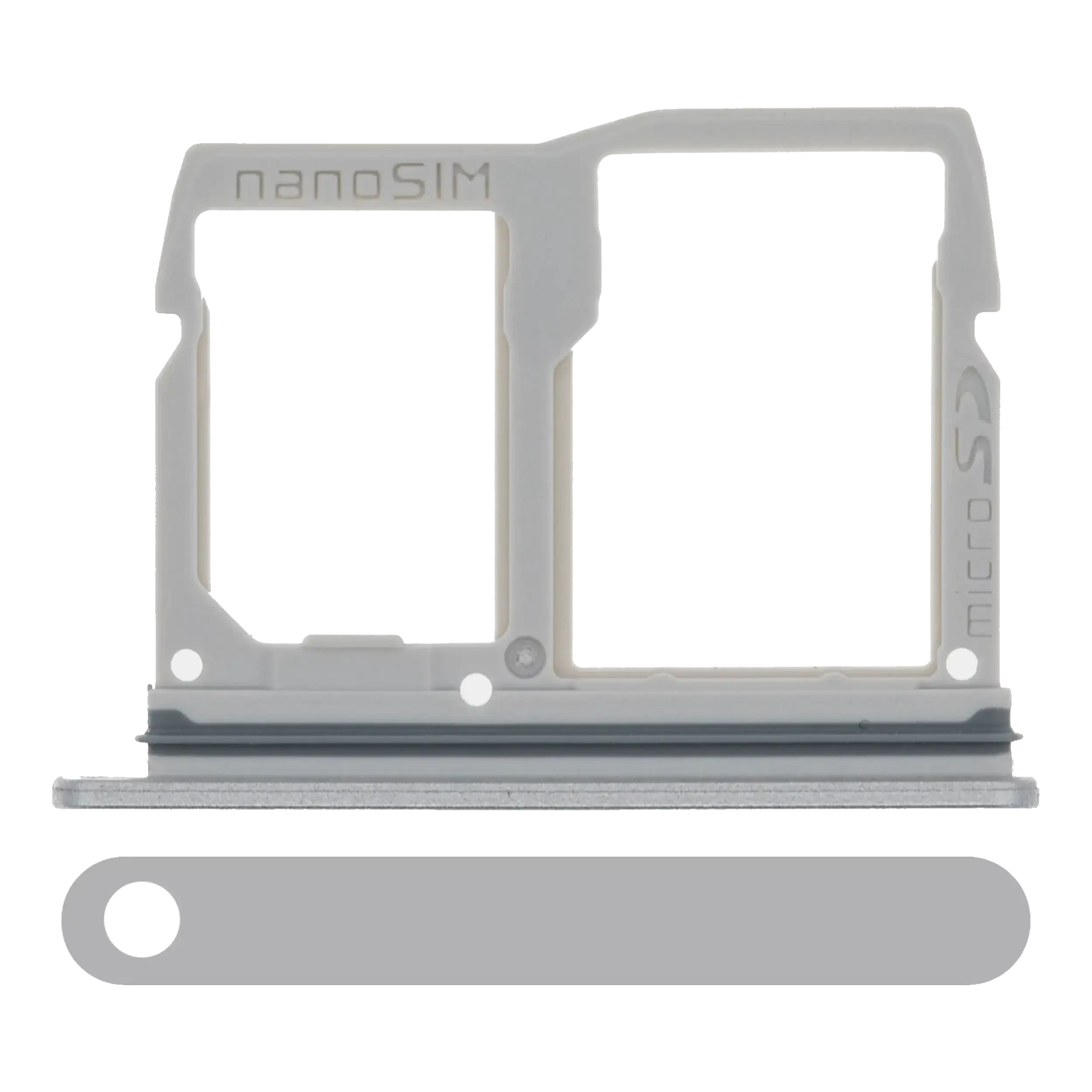 Carrellino SIM per LG Stylo 5 (Silvery Bianco)