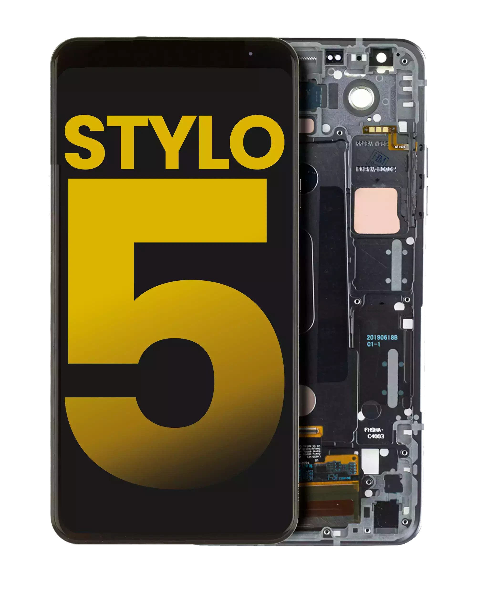 Display LCD completo con Frame per LG Stylo 5 (Refurbished) (Aurora Nero)