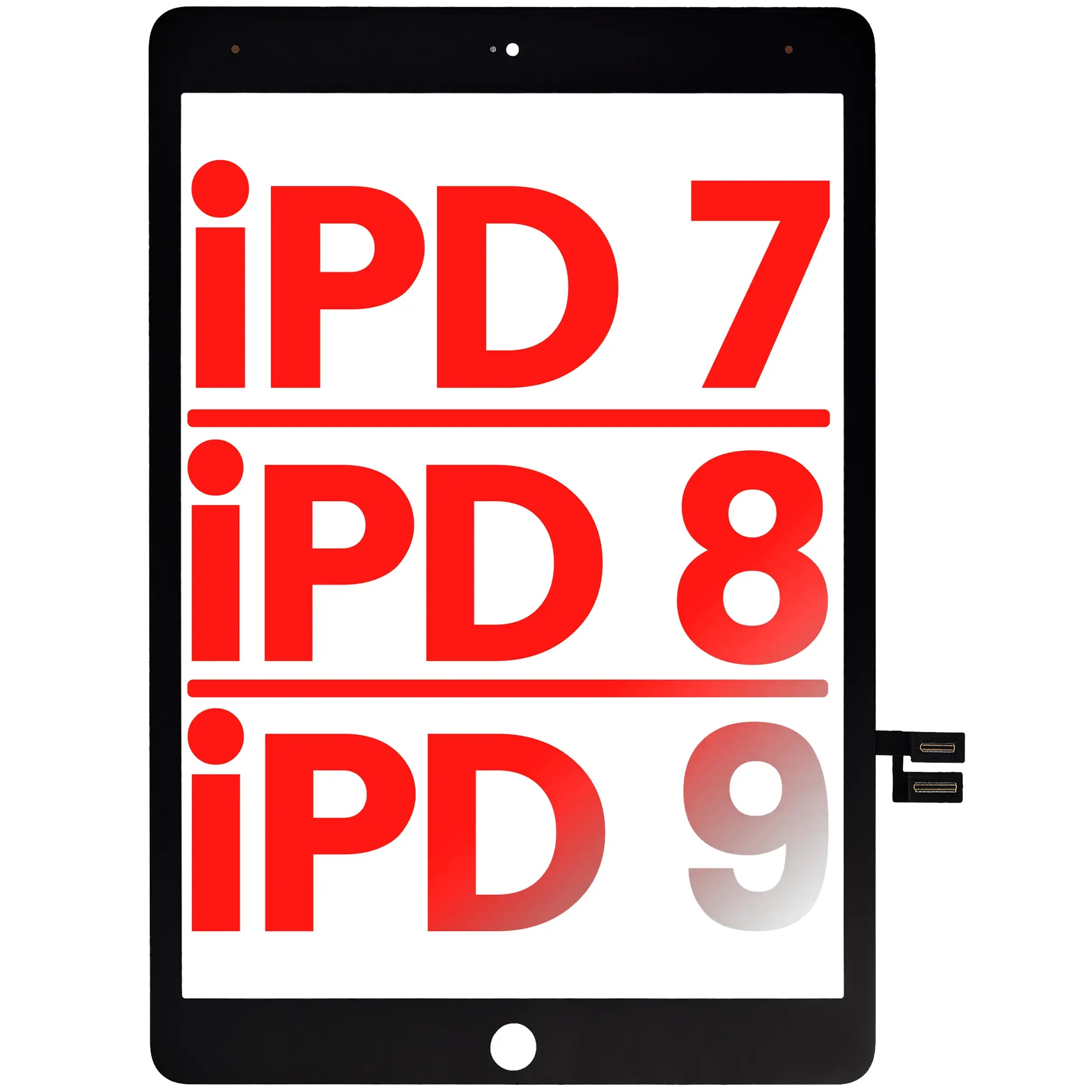 Touch screen per iPad 7 (2019) / iPad 8 (2020) / iPad 9 (2021) (Aftermarket Plus) (Nero)