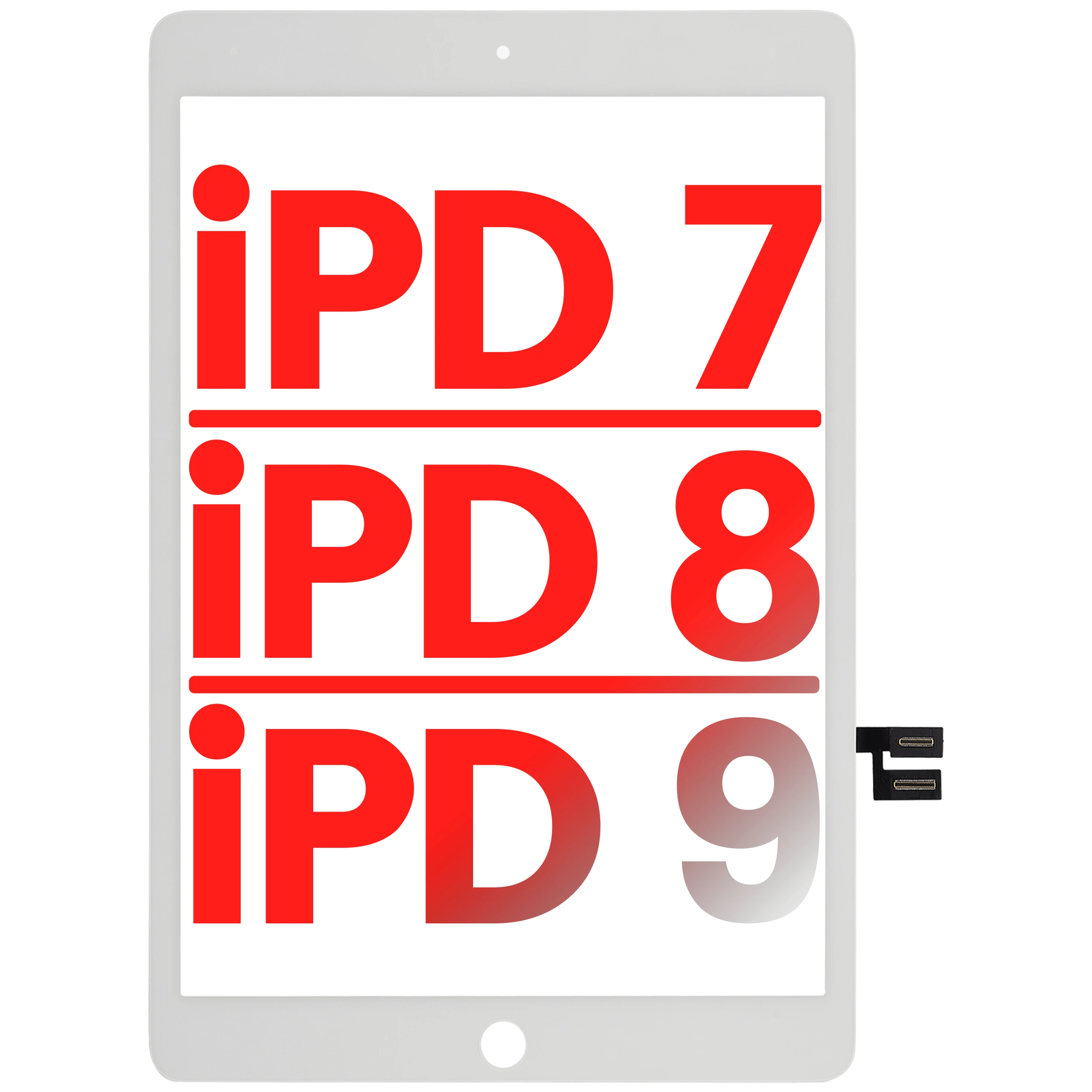 Touch screen per iPad 7 (2019) / iPad 8 (2020) / iPad 9 (2021) (Aftermarket Plus) (Bianco)