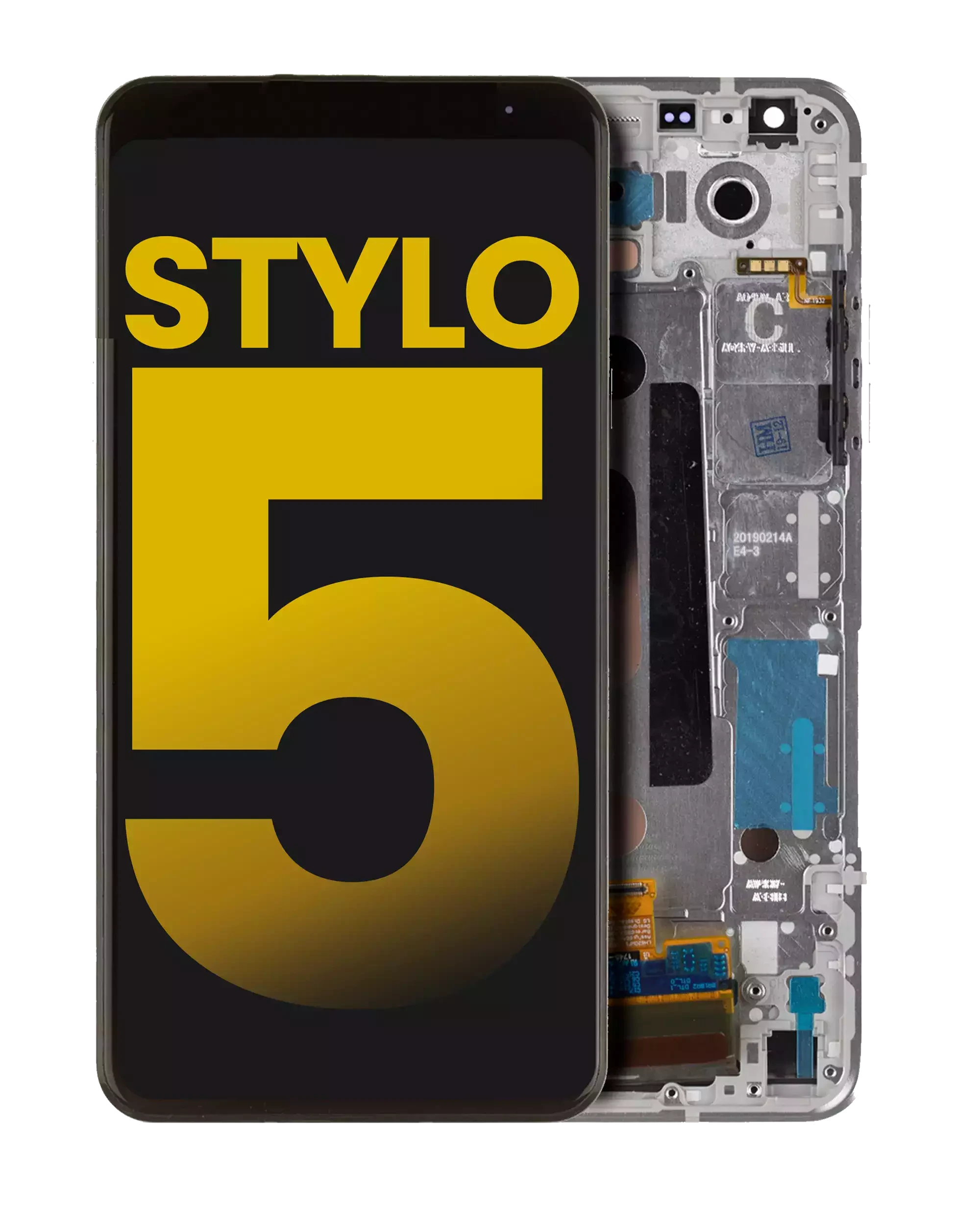 Display LCD completo con Frame per LG Stylo 5 (Refurbished) (Silvery Bianco)