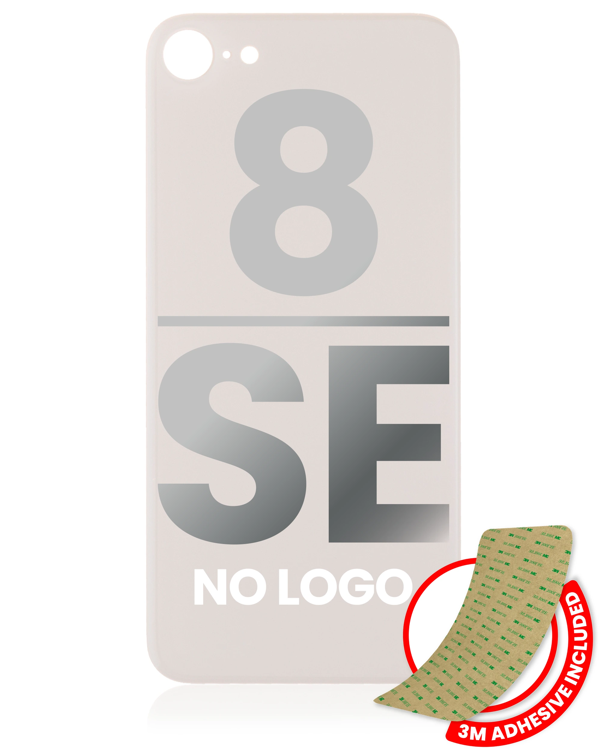 Vetro posteriore con 3M adesivo per iPhone 8 / SE (2020) (No Logo / Large Camera Hole) (Oro)