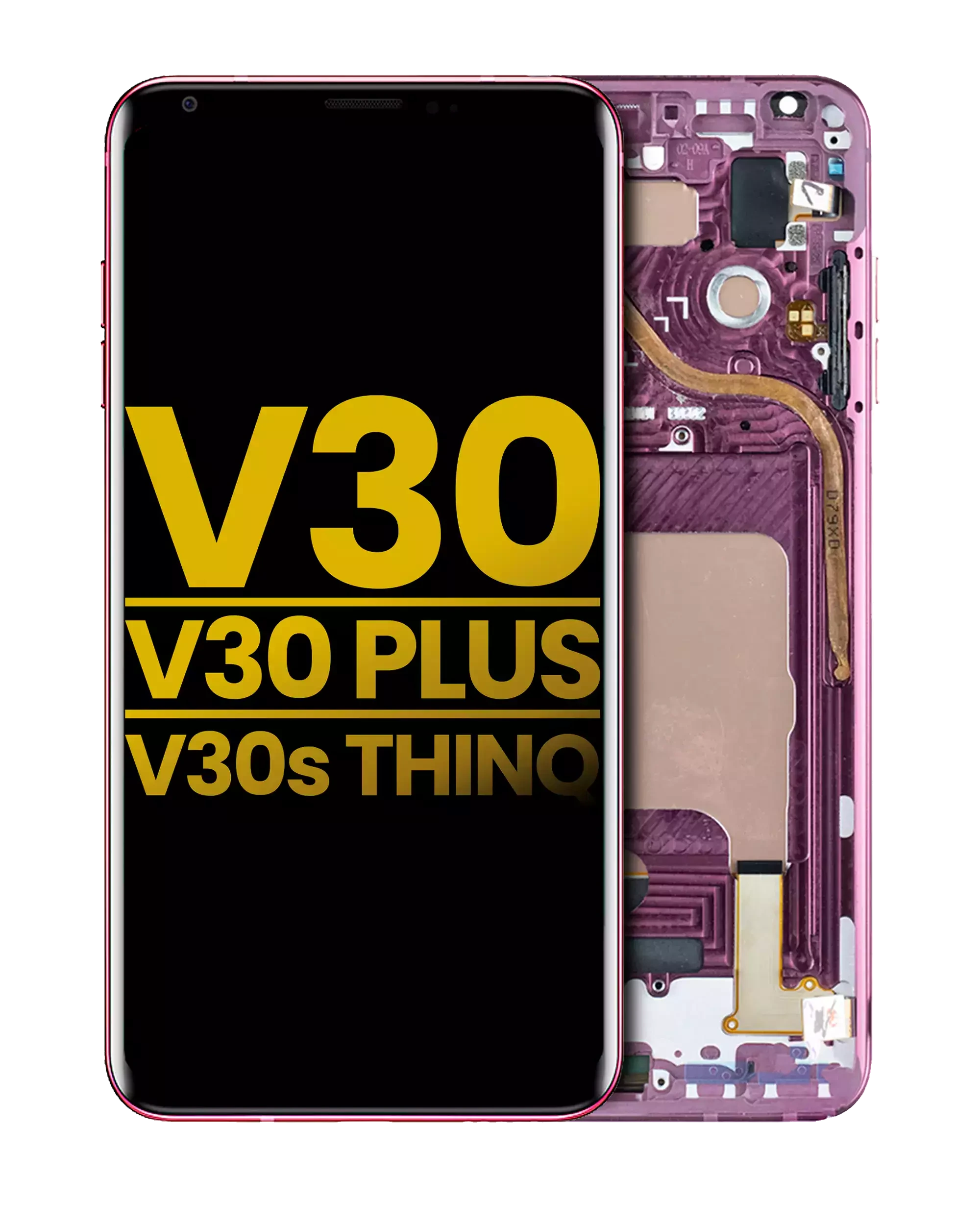Display OLED completo con Frame per LG V30 / V30 Plus / V30S ThinQ (Refurbished) (Raspberry Rose)