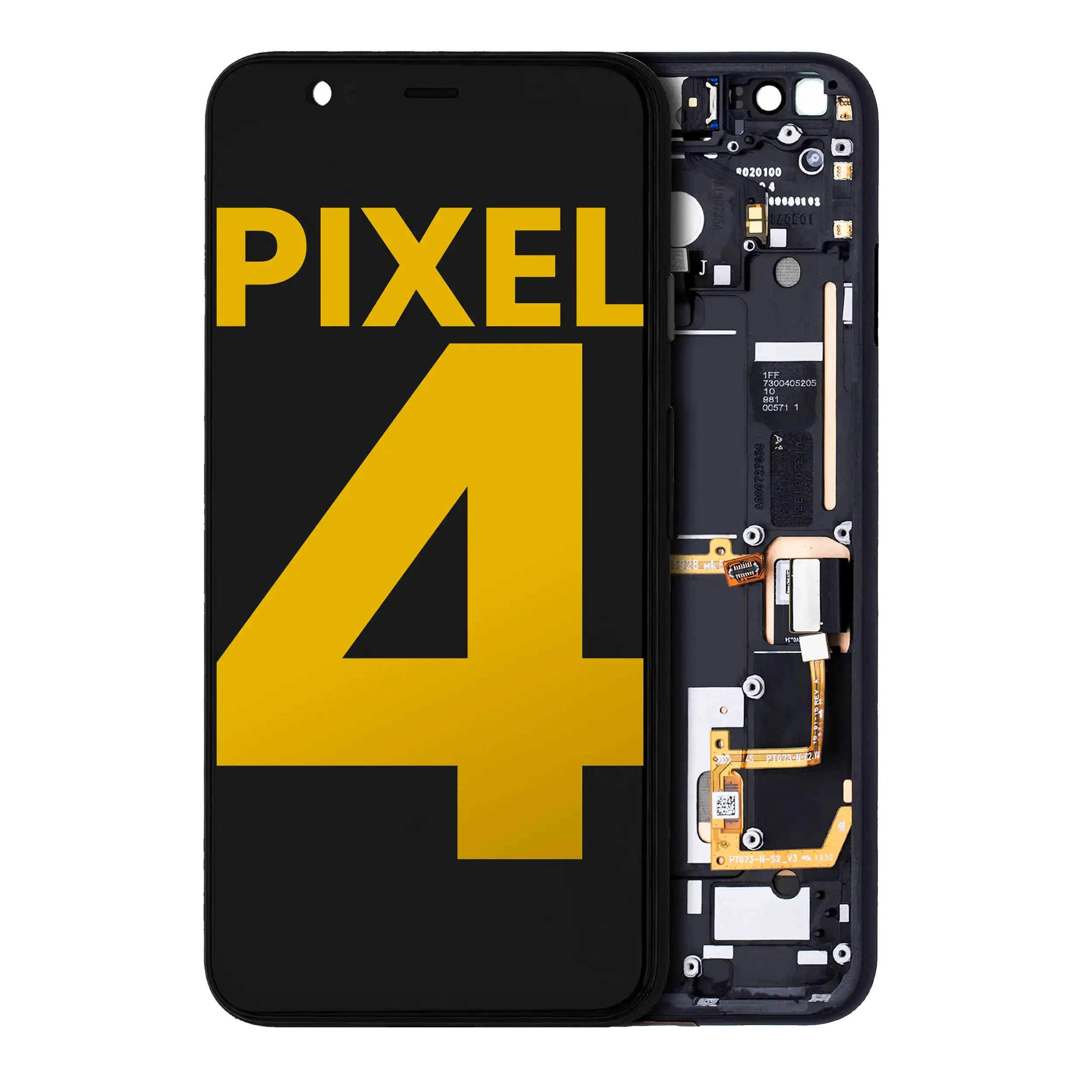 Display OLED completo con Frame per Google Pixel 4 (Refurbished) (Rosa Tasto accensione)