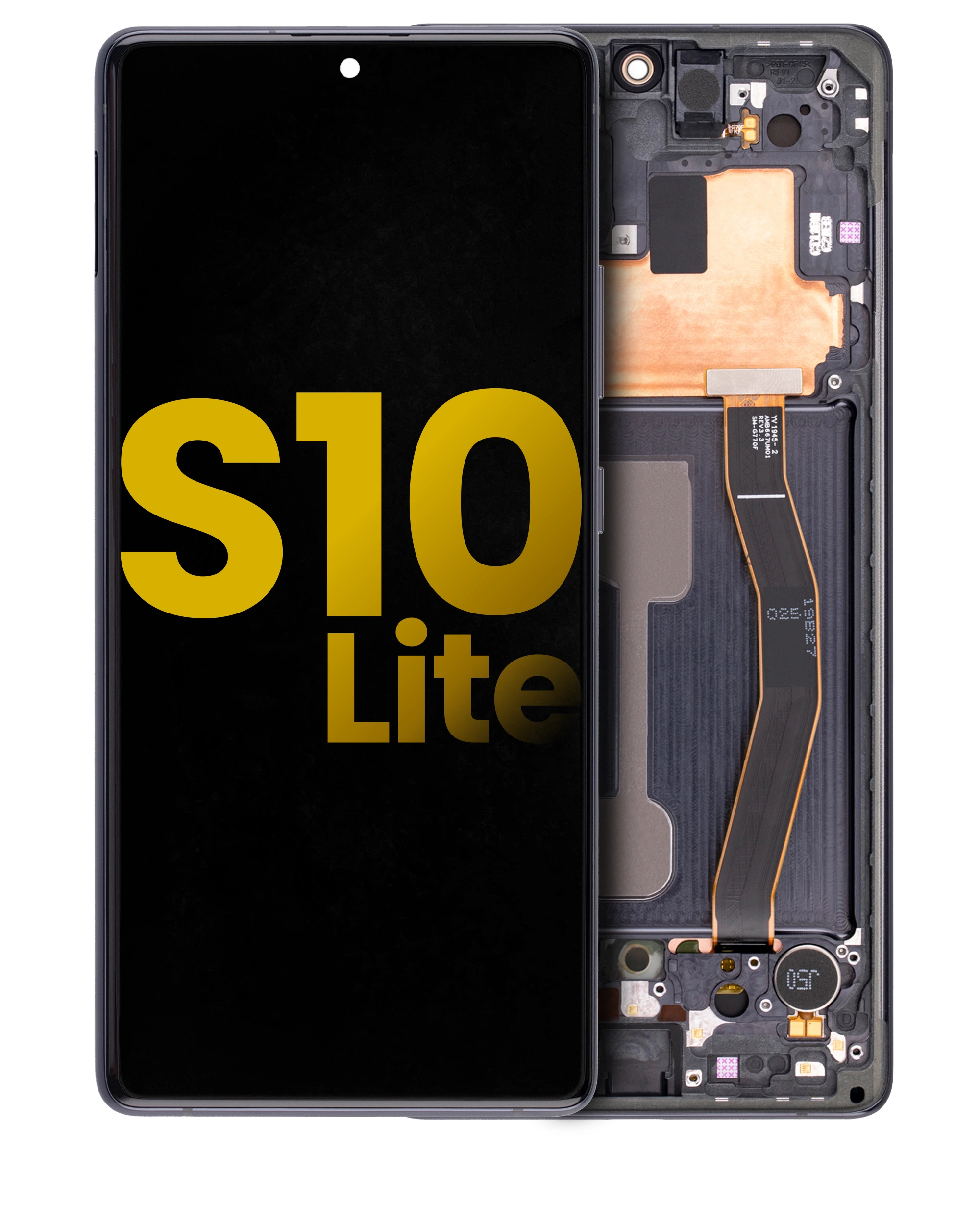 Display OLED completo con Frame per Samsung Galaxy S10 Lite (Refurbished) (Prism Nero)