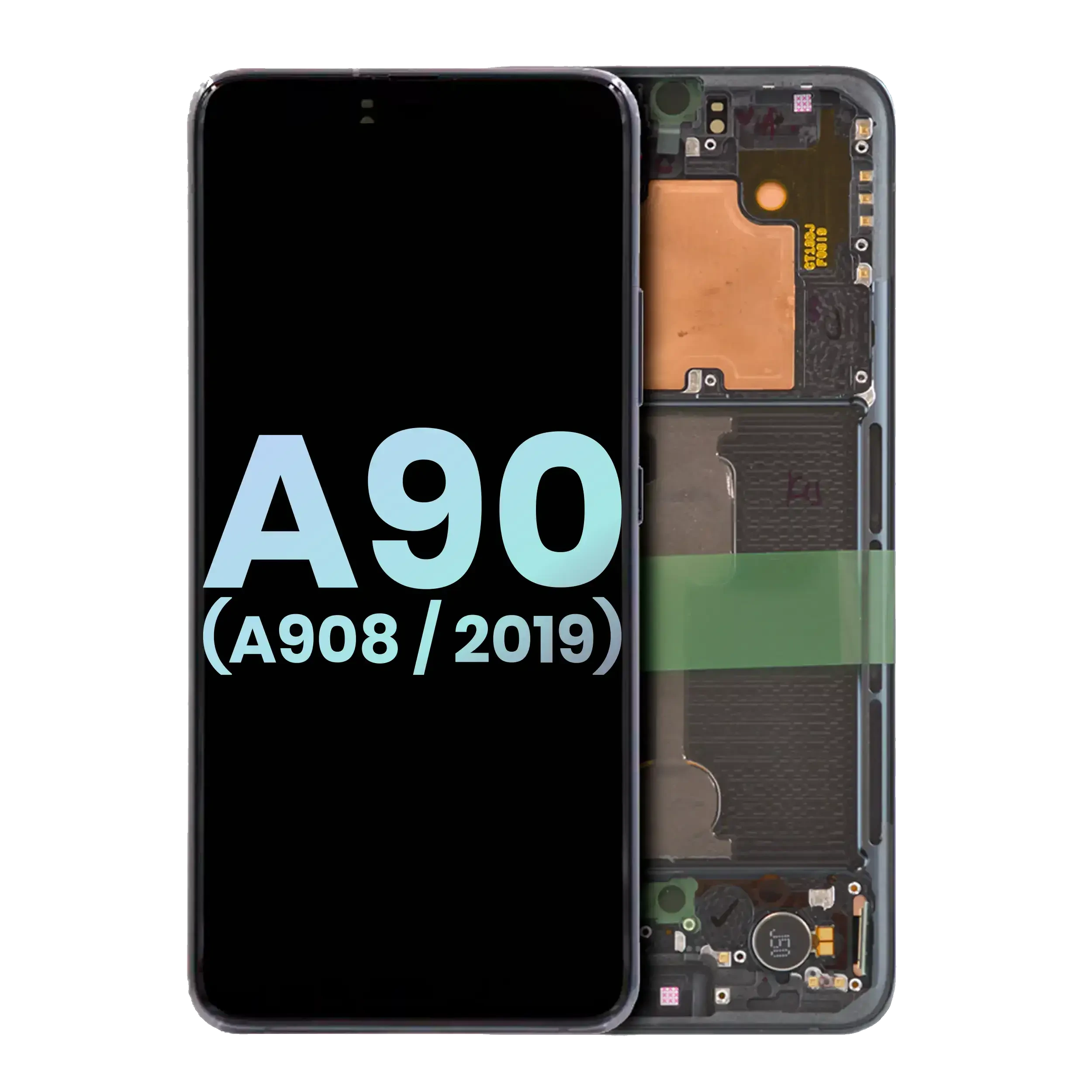 Display OLED completo con Frame per Samsung Galaxy A90 5G (A908 / 2019) (Service Pack) (Nero)