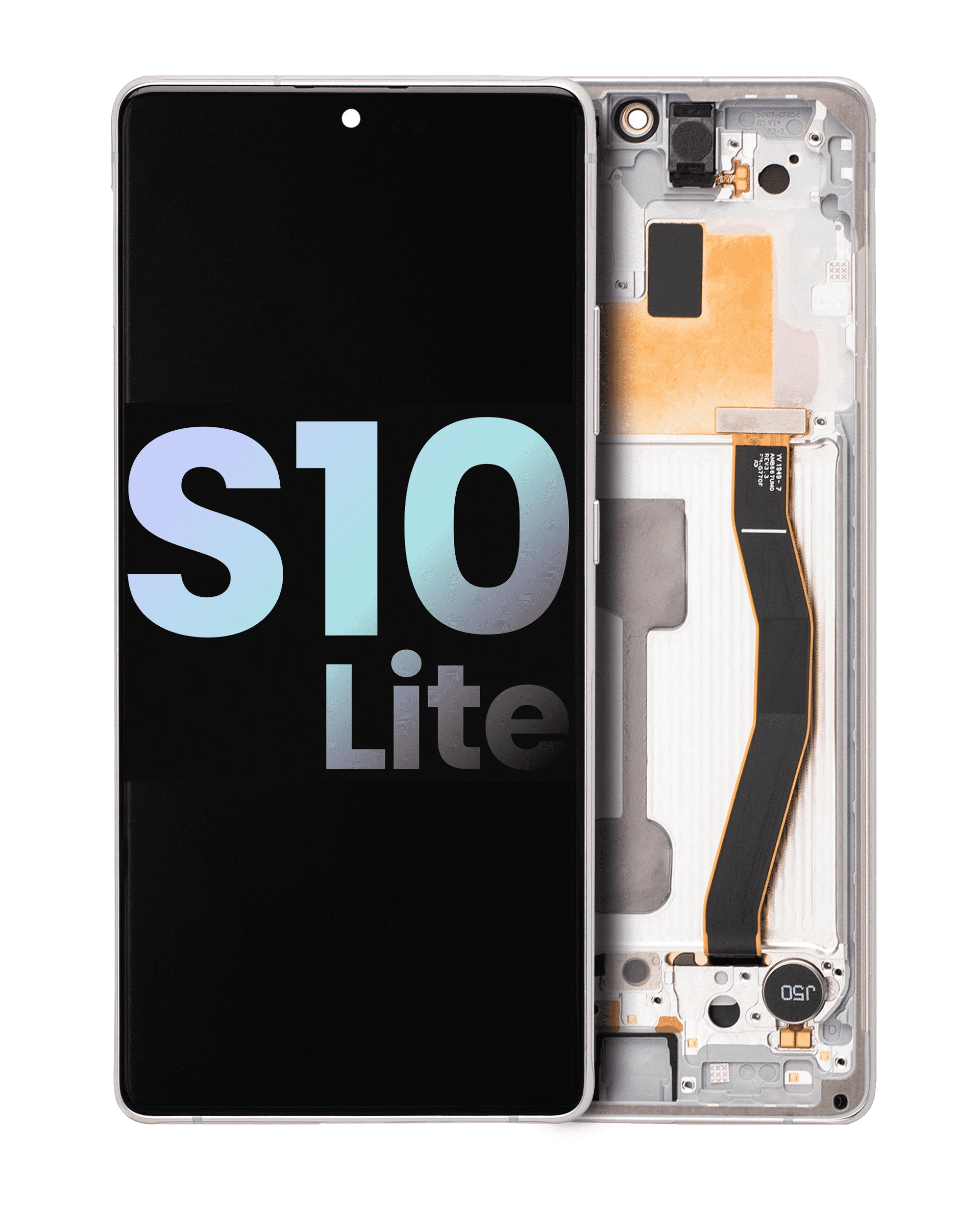 Display OLED completo con Frame per Samsung Galaxy S10 Lite (Service Pack) (Prism Bianco)