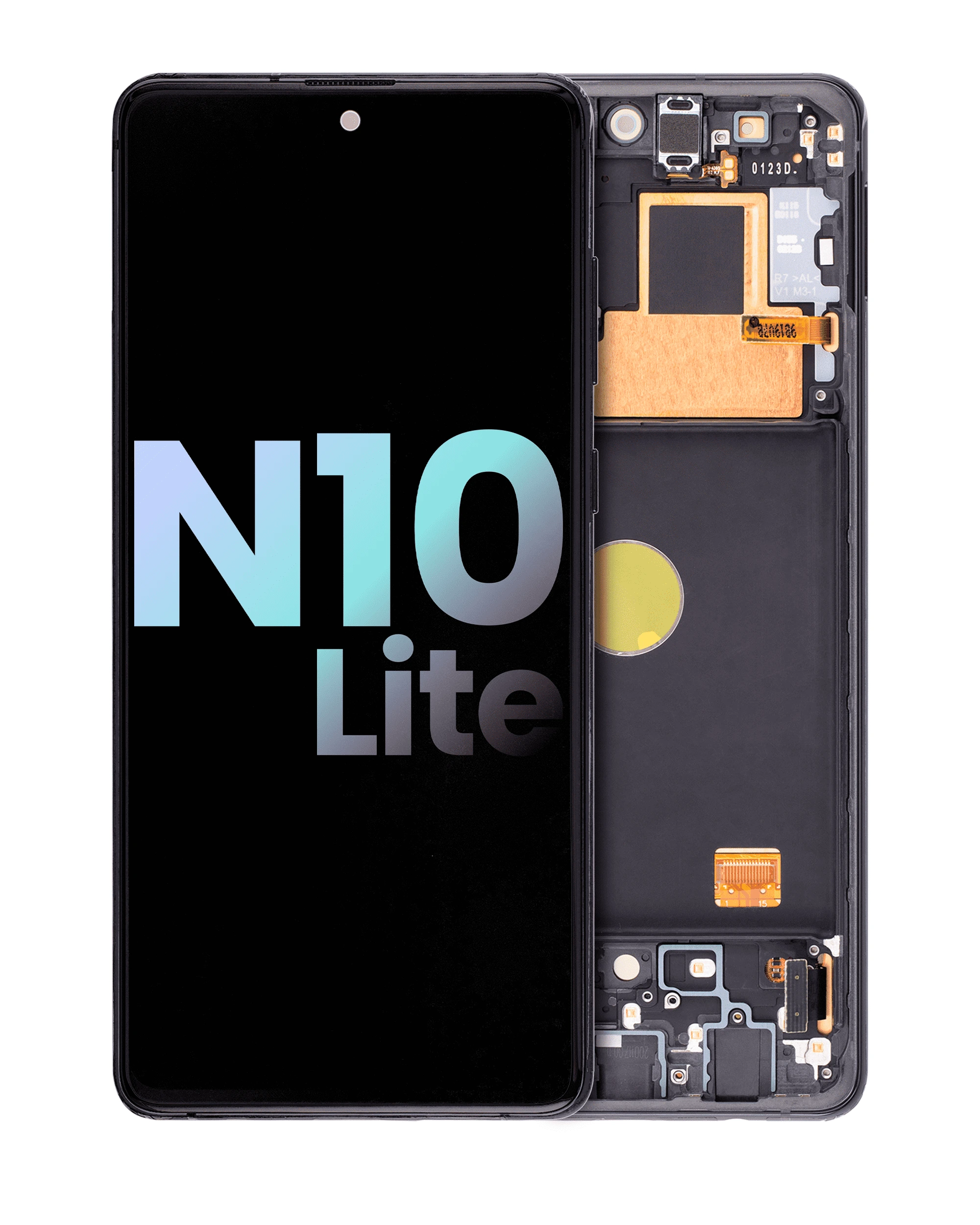 Display OLED completo con Frame per Samsung Galaxy Note 10 Lite (Service Pack) (Aura Nero)