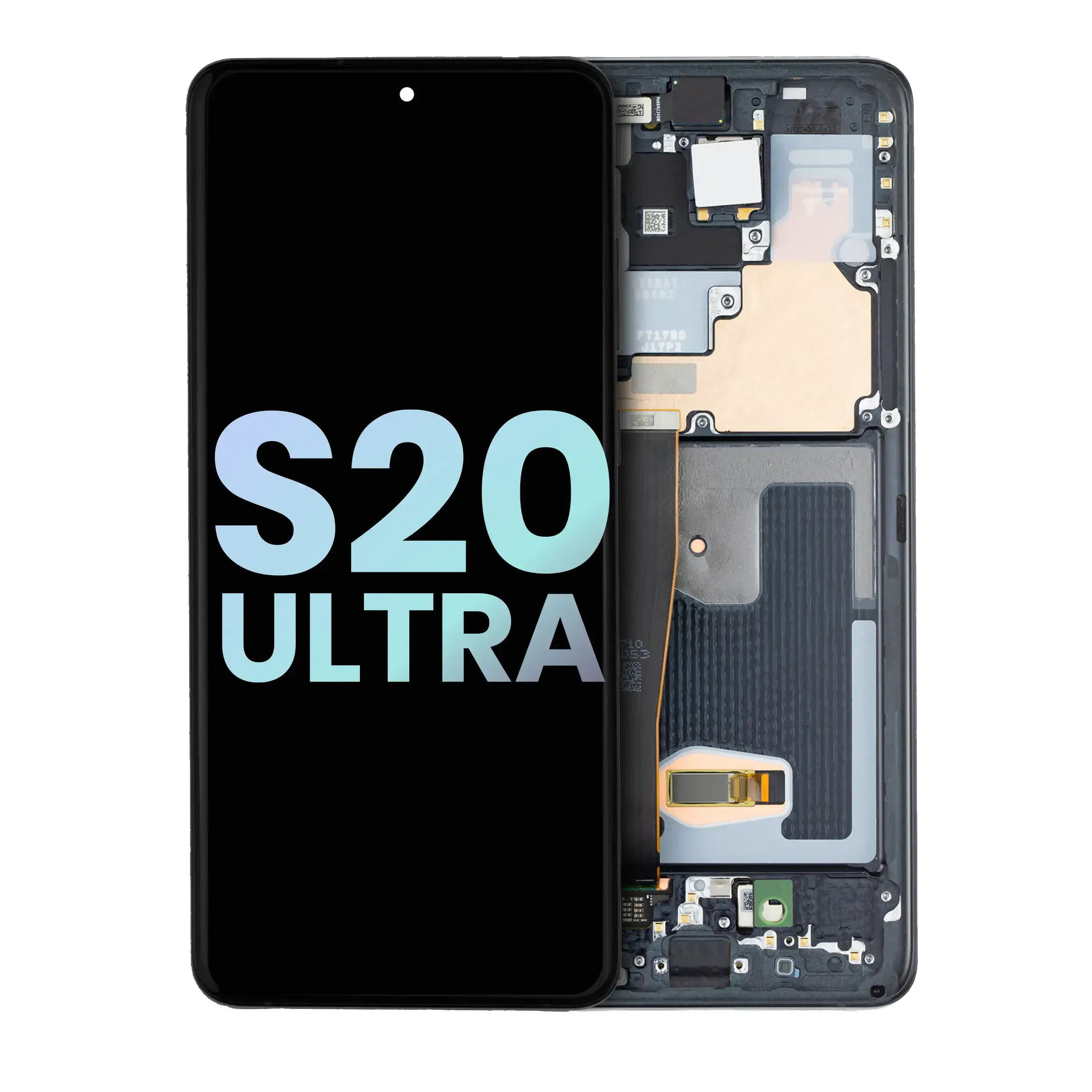 Display OLED completo con Frame per Samsung Galaxy S20 Ultra 5G (Service Pack) (Nero cosmico)
