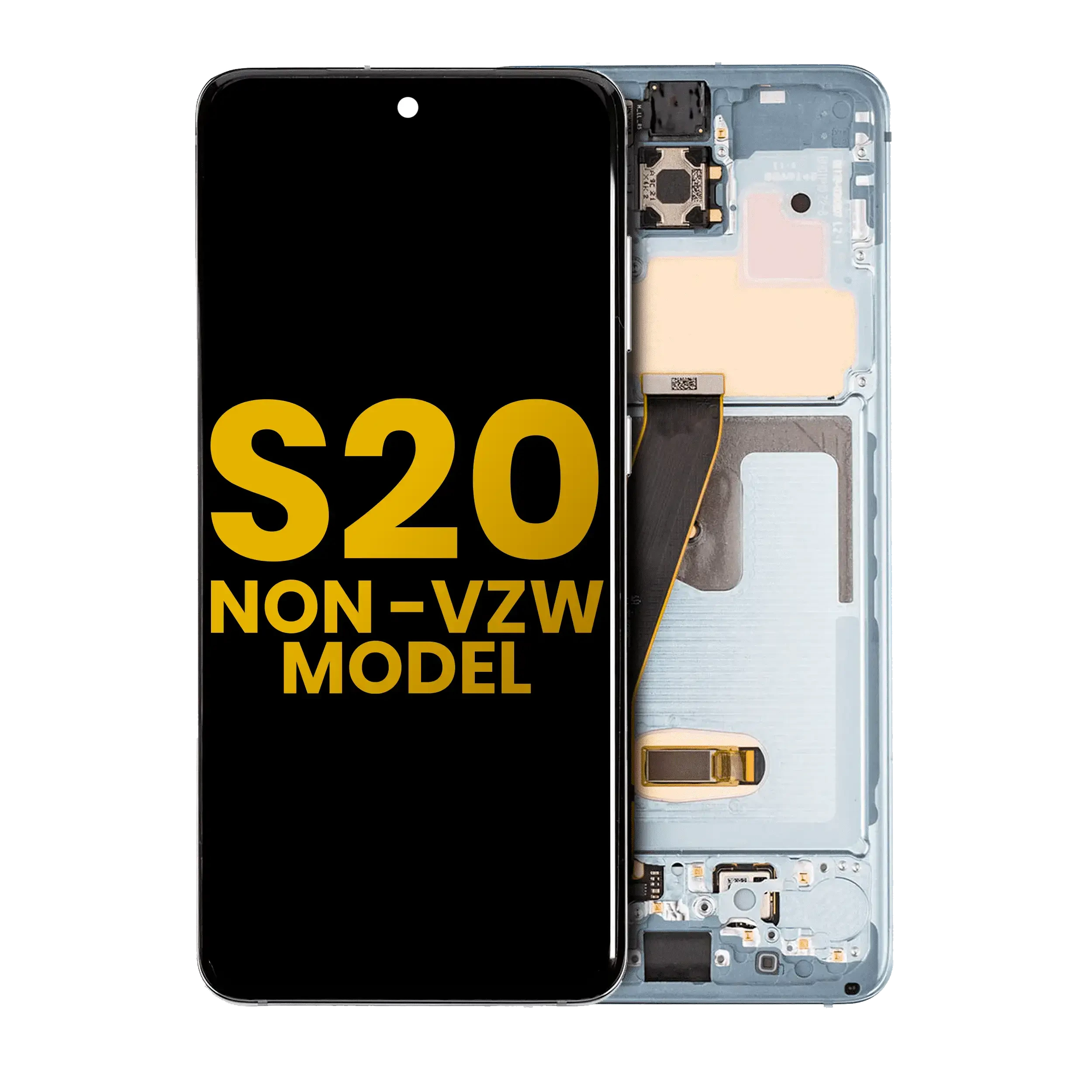 Display OLED completo con Frame per Samsung Galaxy S20 4G / 5G (Non-Verizon 5G UW Frame) (Refurbished) (Cloud Blu)