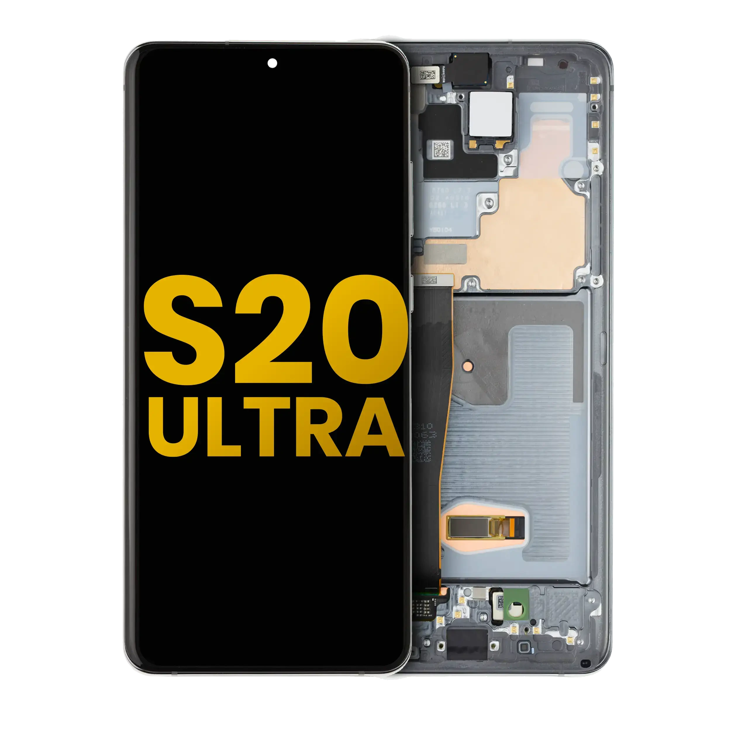Display OLED completo con Frame per Samsung Galaxy S20 Ultra 5G (Refurbished) (Grigio cosmico)