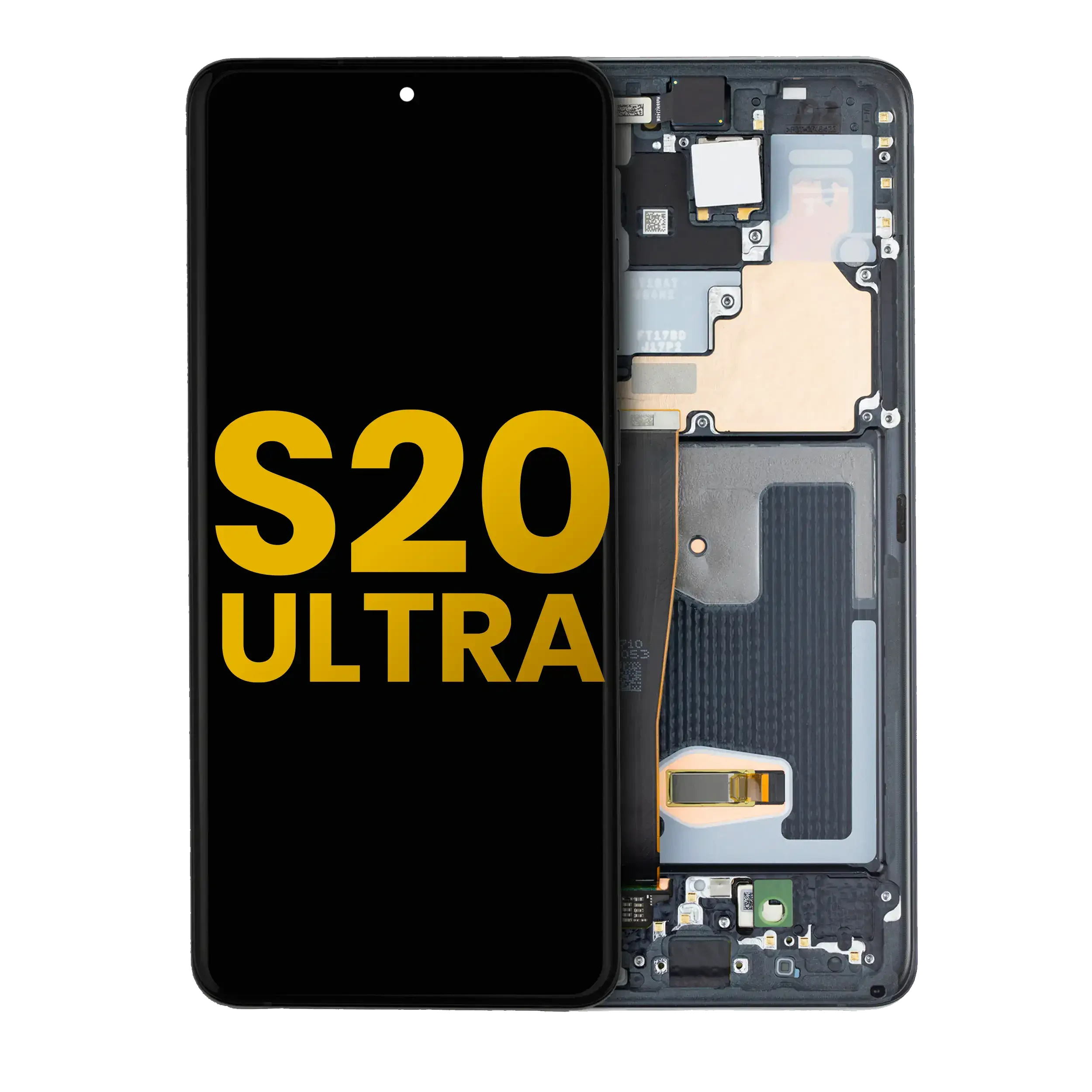 Display OLED completo con Frame per Samsung Galaxy S20 Ultra 5G (Refurbished) (Nero cosmico)