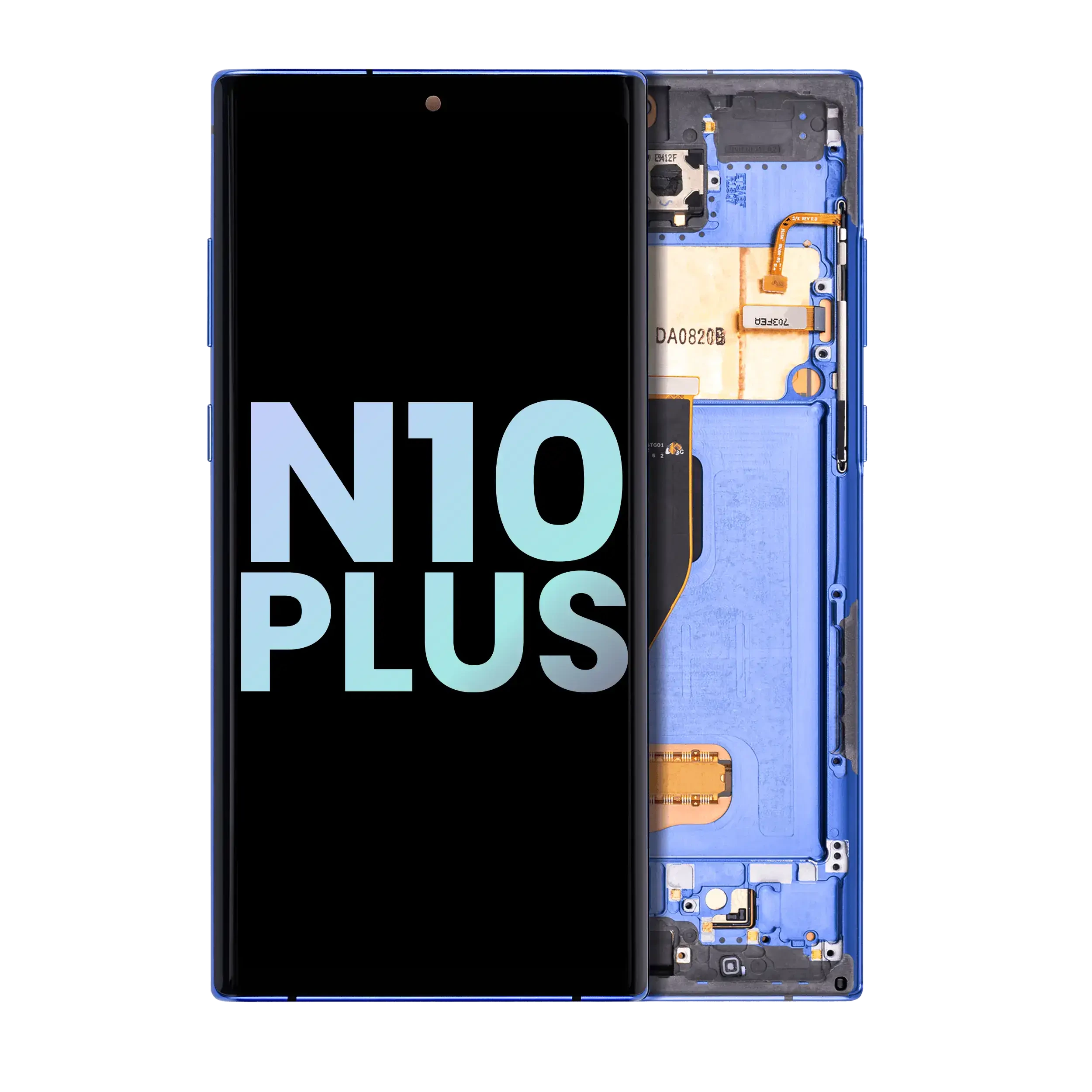 Display OLED completo con Frame per Samsung Galaxy Note 10 Plus / 5G (Service Pack) (Aura Blu)