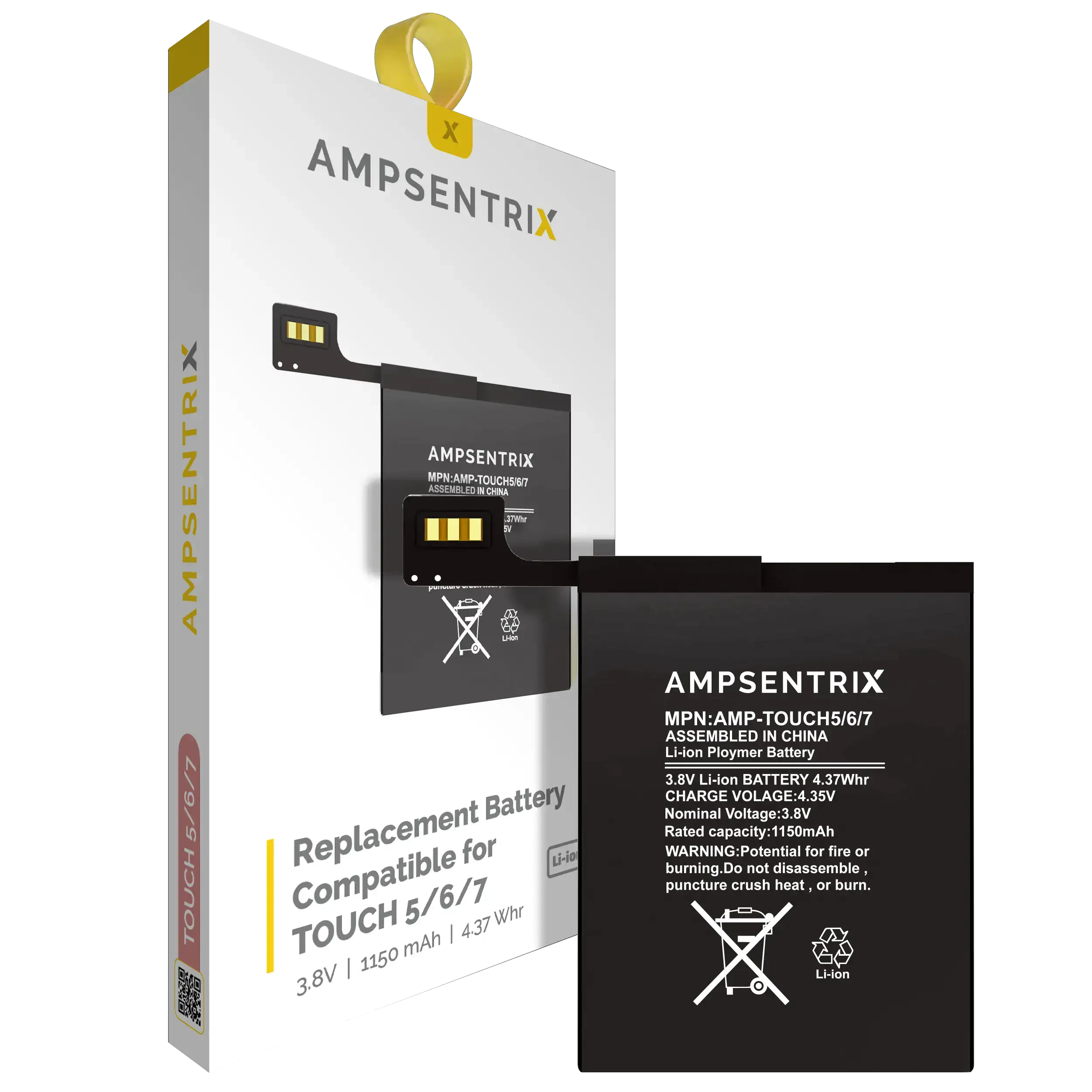 Batteria di ricambio per iPod Touch 5 / Touch 6 / Touch 7 (AmpSentrix Pro)