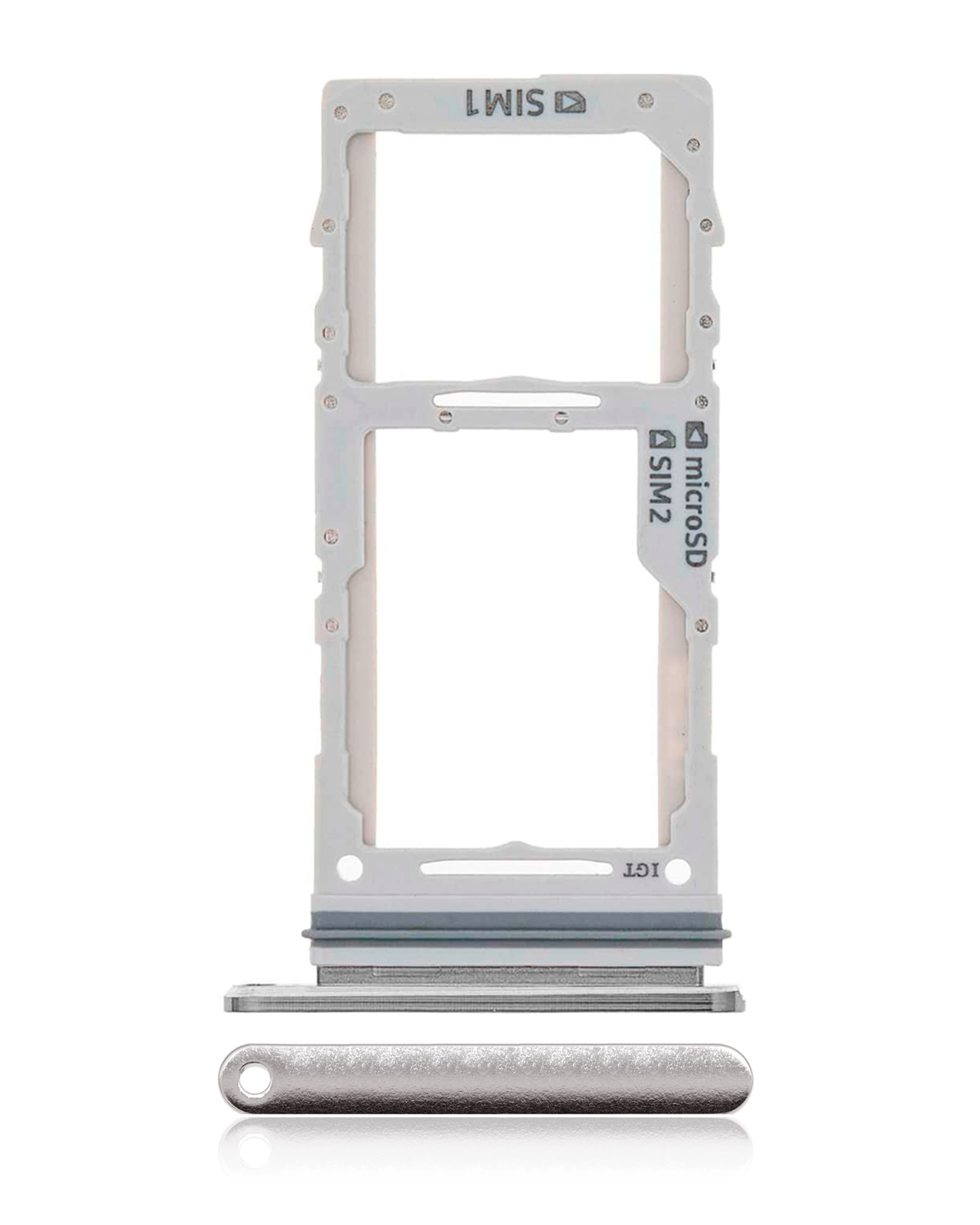 Carrellino doppia SIM per Samsung Galaxy Note 10 Plus / 5G (Aura Glow / Argento)
