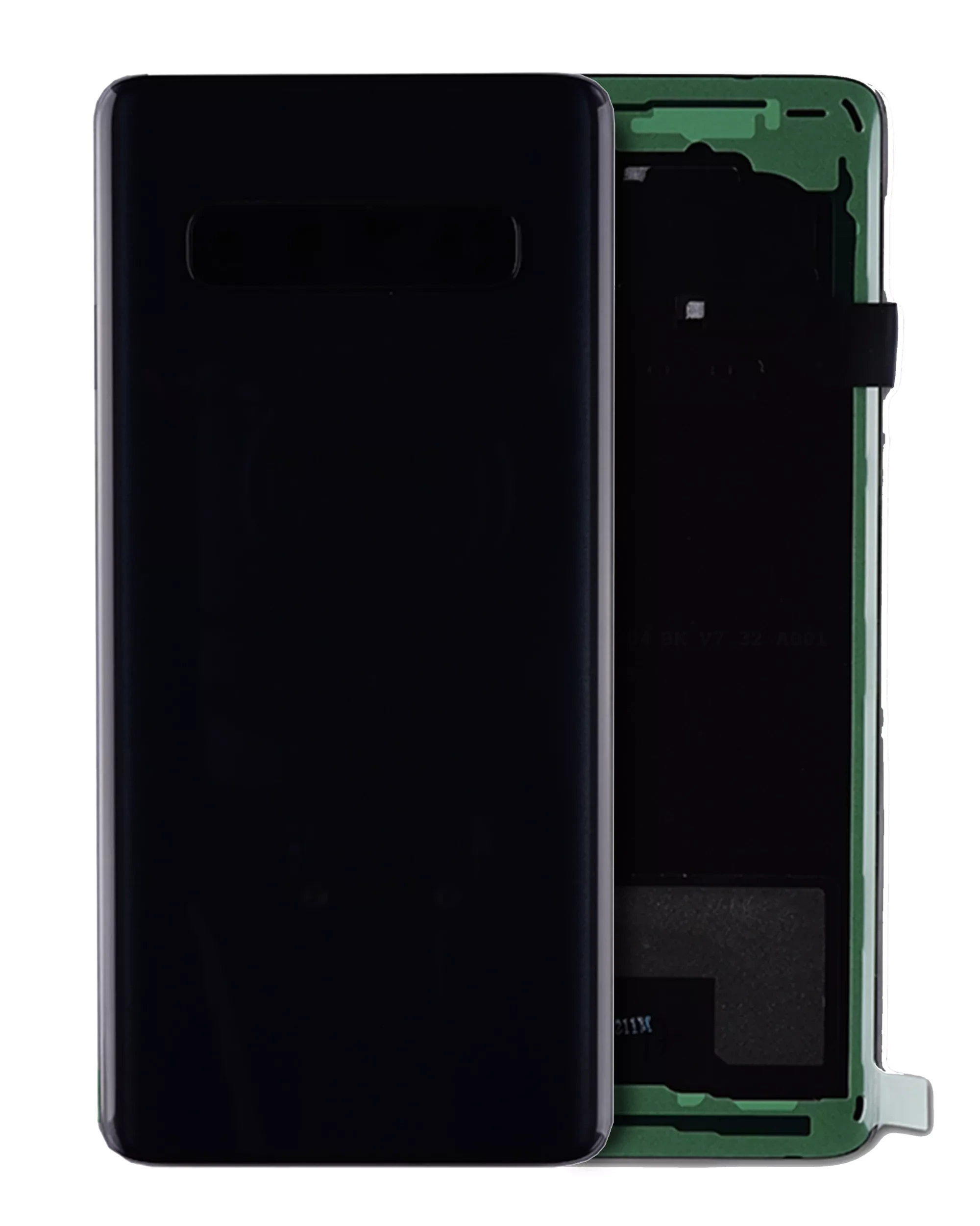 vetro cover posteriore con Vetro fotocamera per Samsung Galaxy S10 (Service Pack) (Prism Nero)