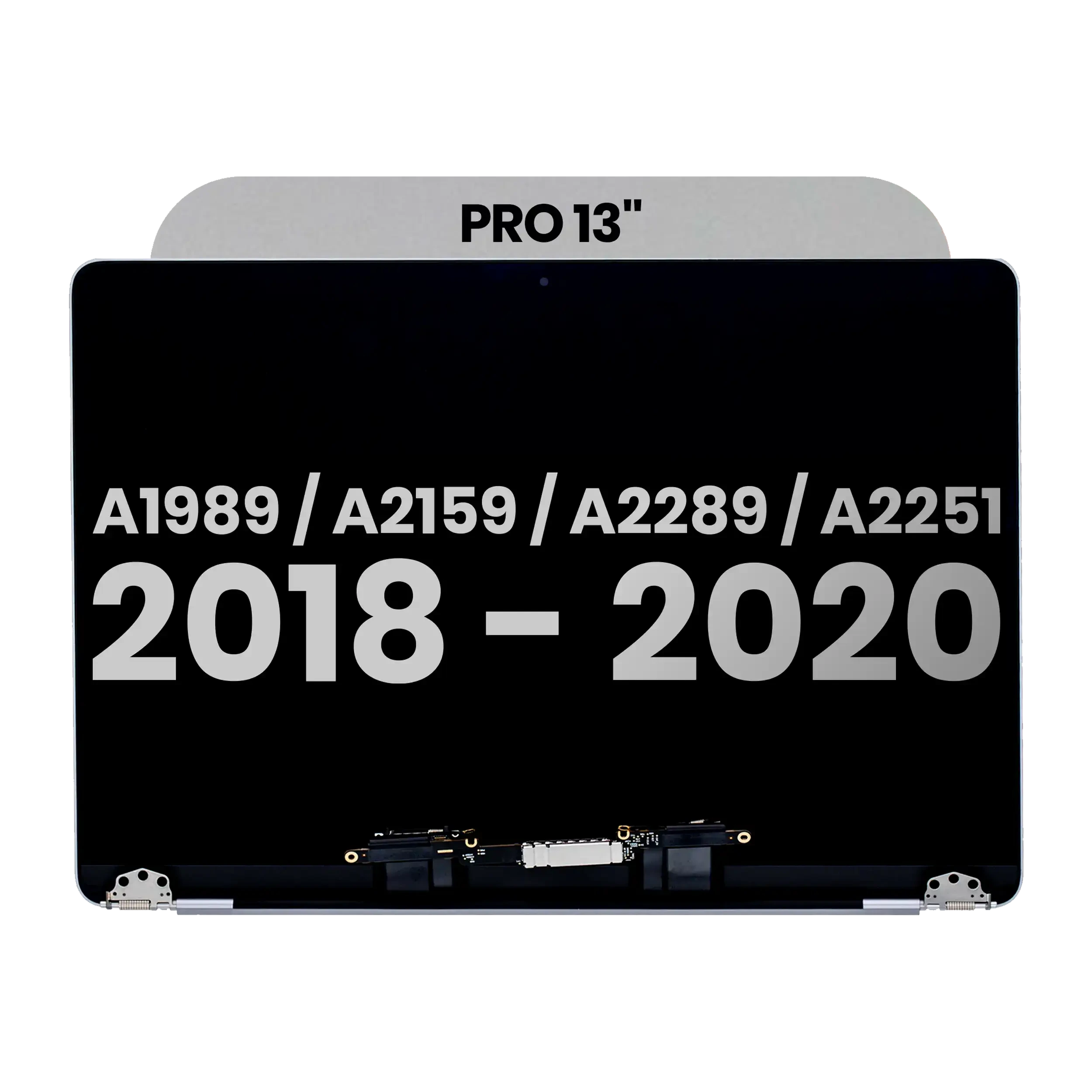 Display LCD completo per MacBook Pro 13" A1989 (2018-2019) / A2159 (2019) / A2289 / A2251 (2020) (Used Service Pack Pull: grado A) (Grigio siderale)