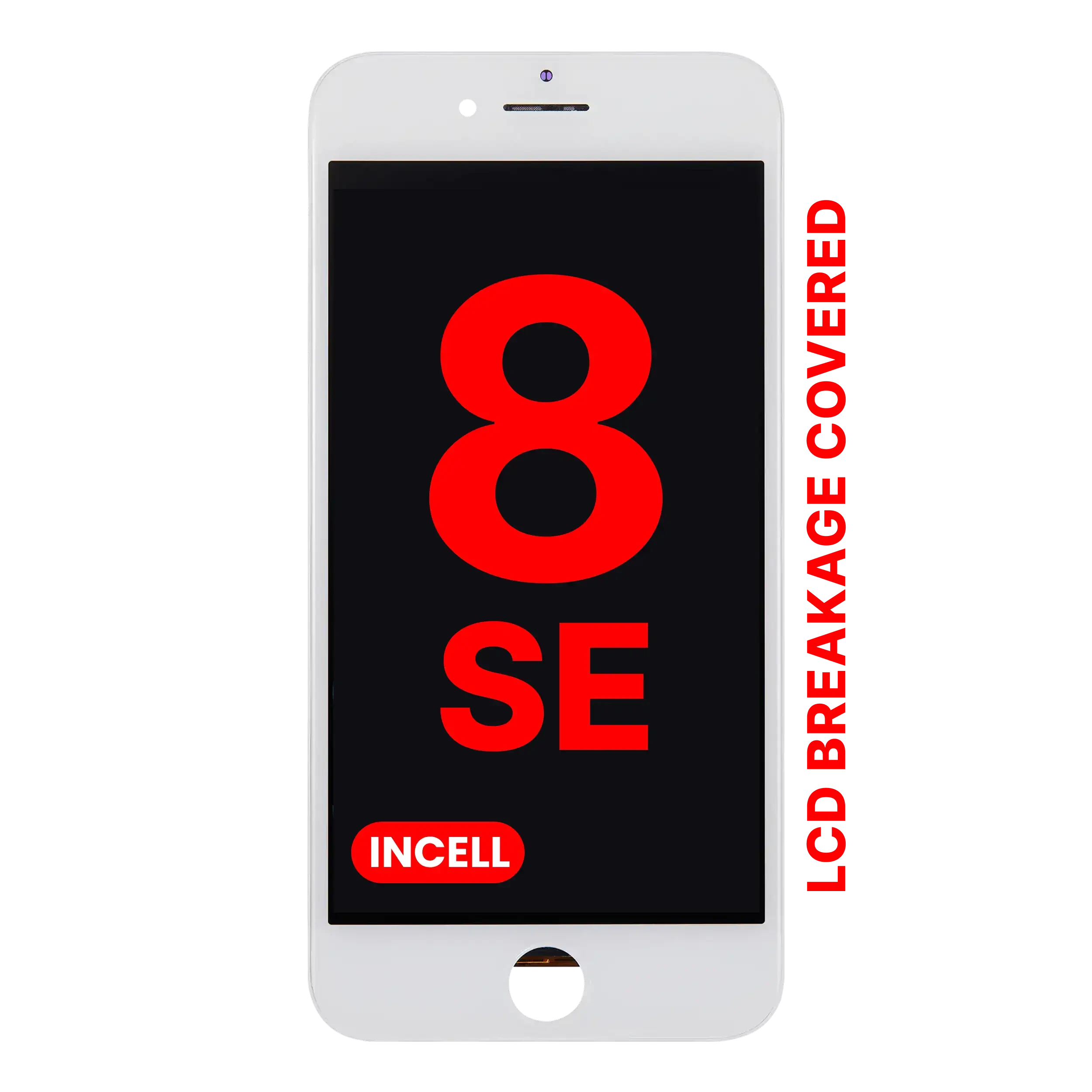 Display LCD completo con Steel Plate per iPhone 8 / SE (2020 / 2022) (Bianco)