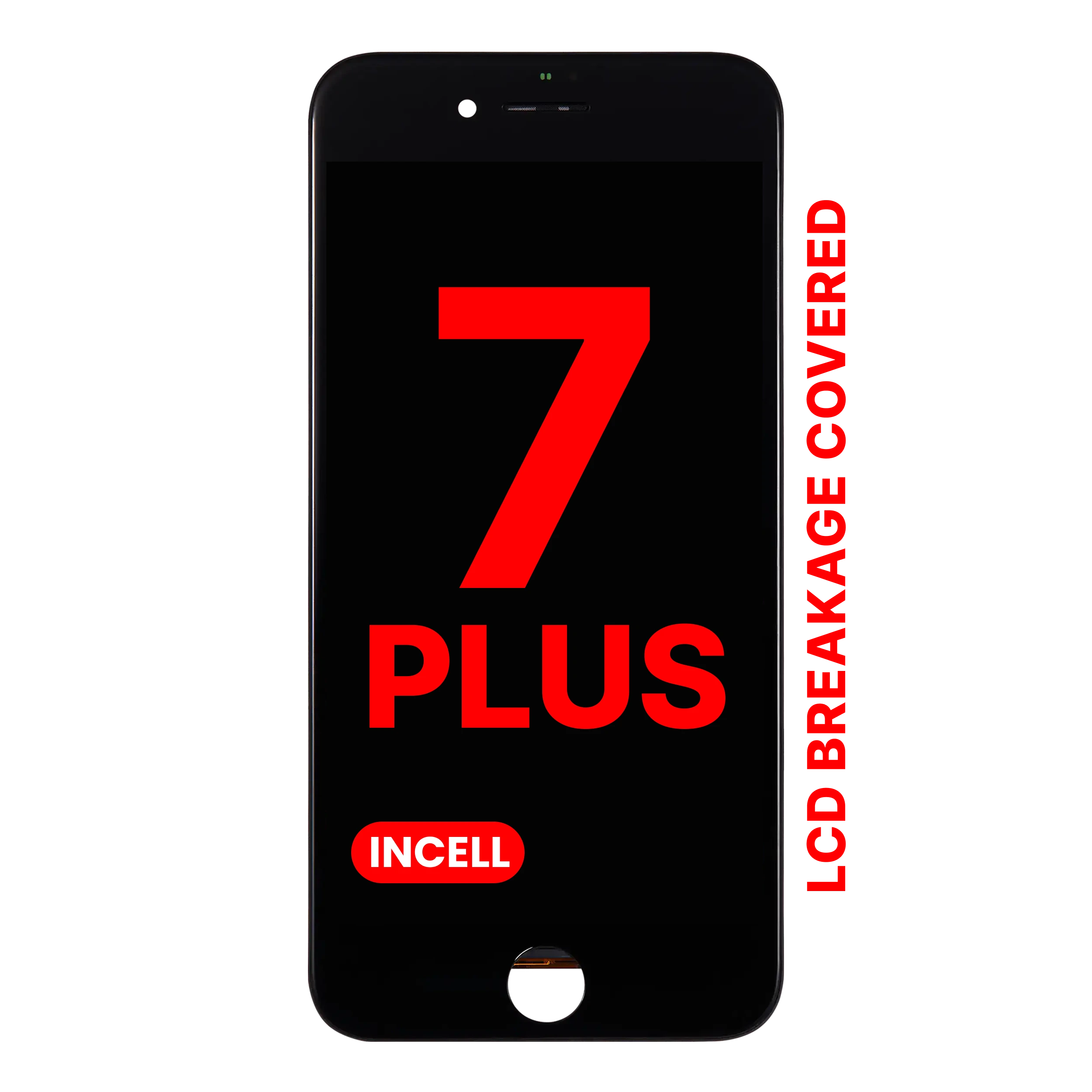 Display LCD completo con Steel Plate per iPhone 7 Plus (Nero)