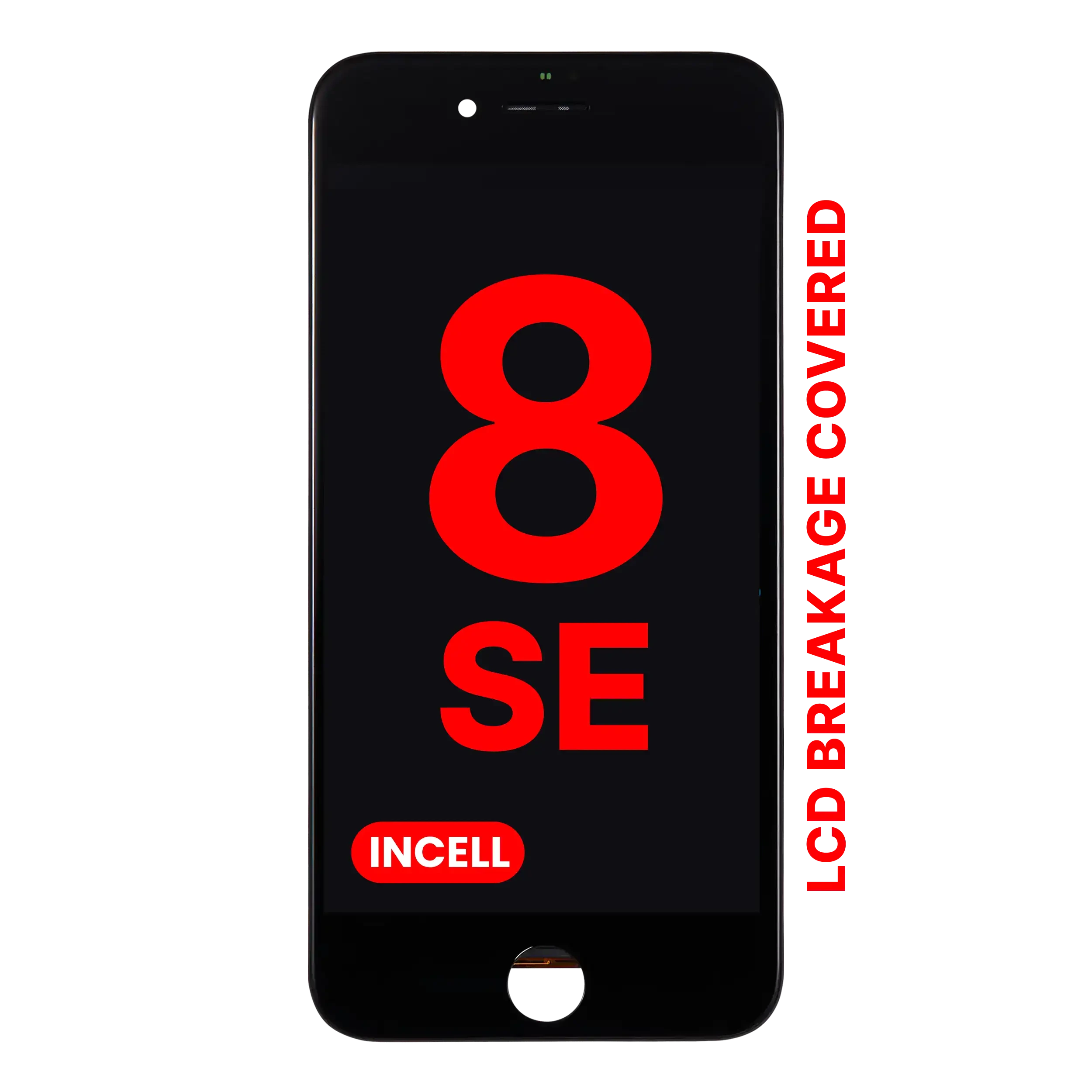 Display LCD completo con Steel Plate per iPhone 8 / SE (2020 / 2022) (Nero)