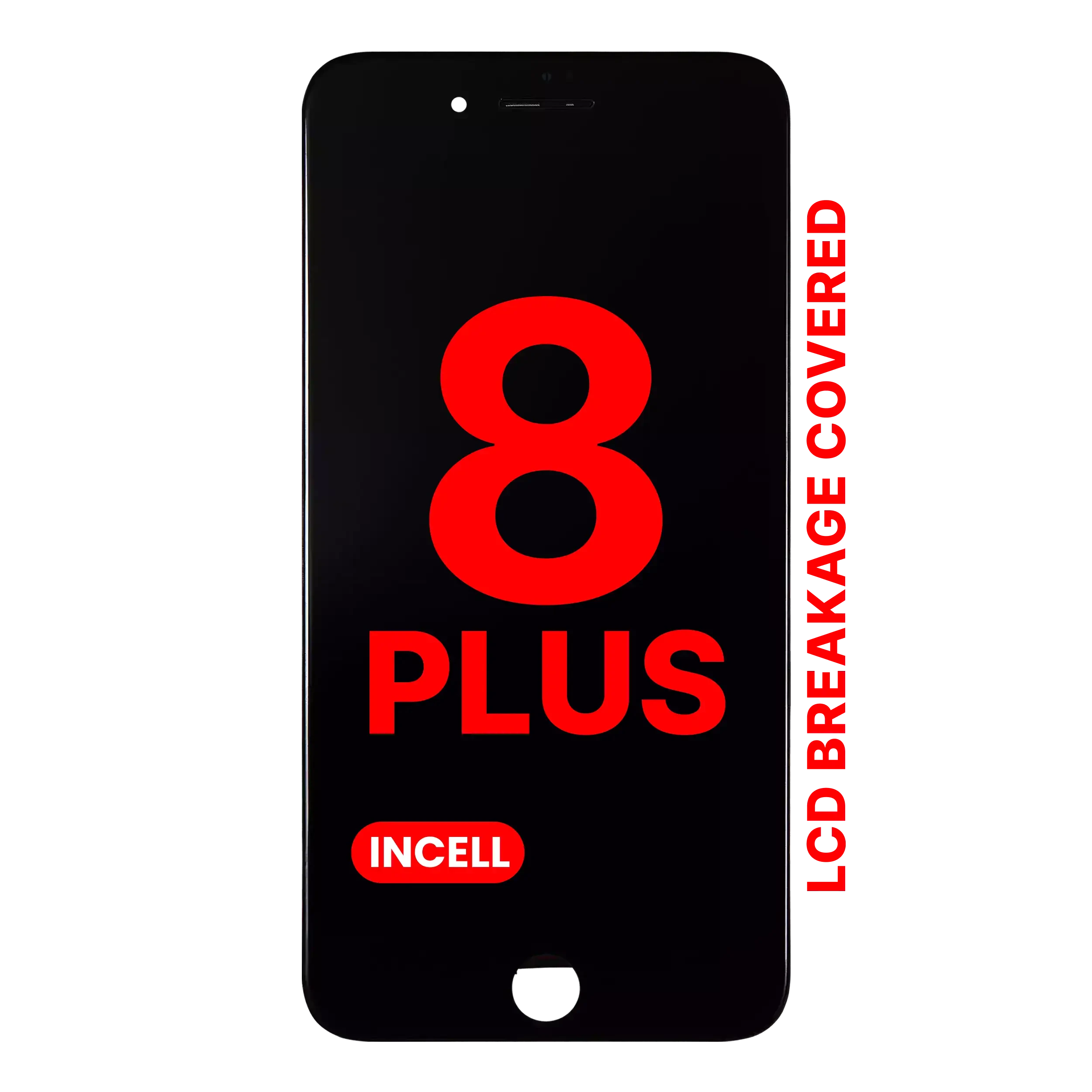 Display LCD completo con Steel Plate per iPhone 8 Plus (Nero)