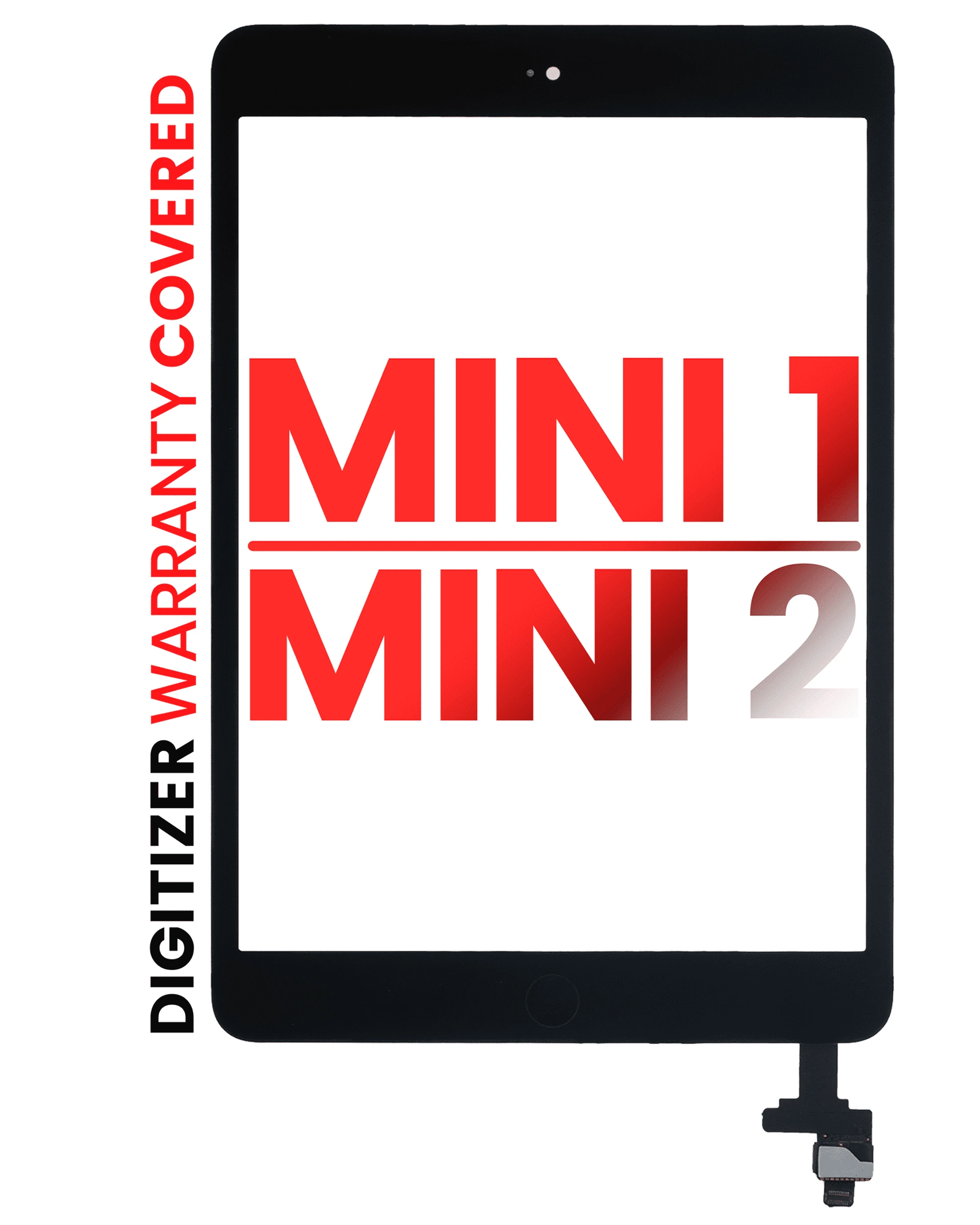 Touch screen con IC Chip e Tasto Home Pre-Installed per iPad Mini 1 / iPad Mini 2 (Aftermarket Pro: XO7) (Nero)