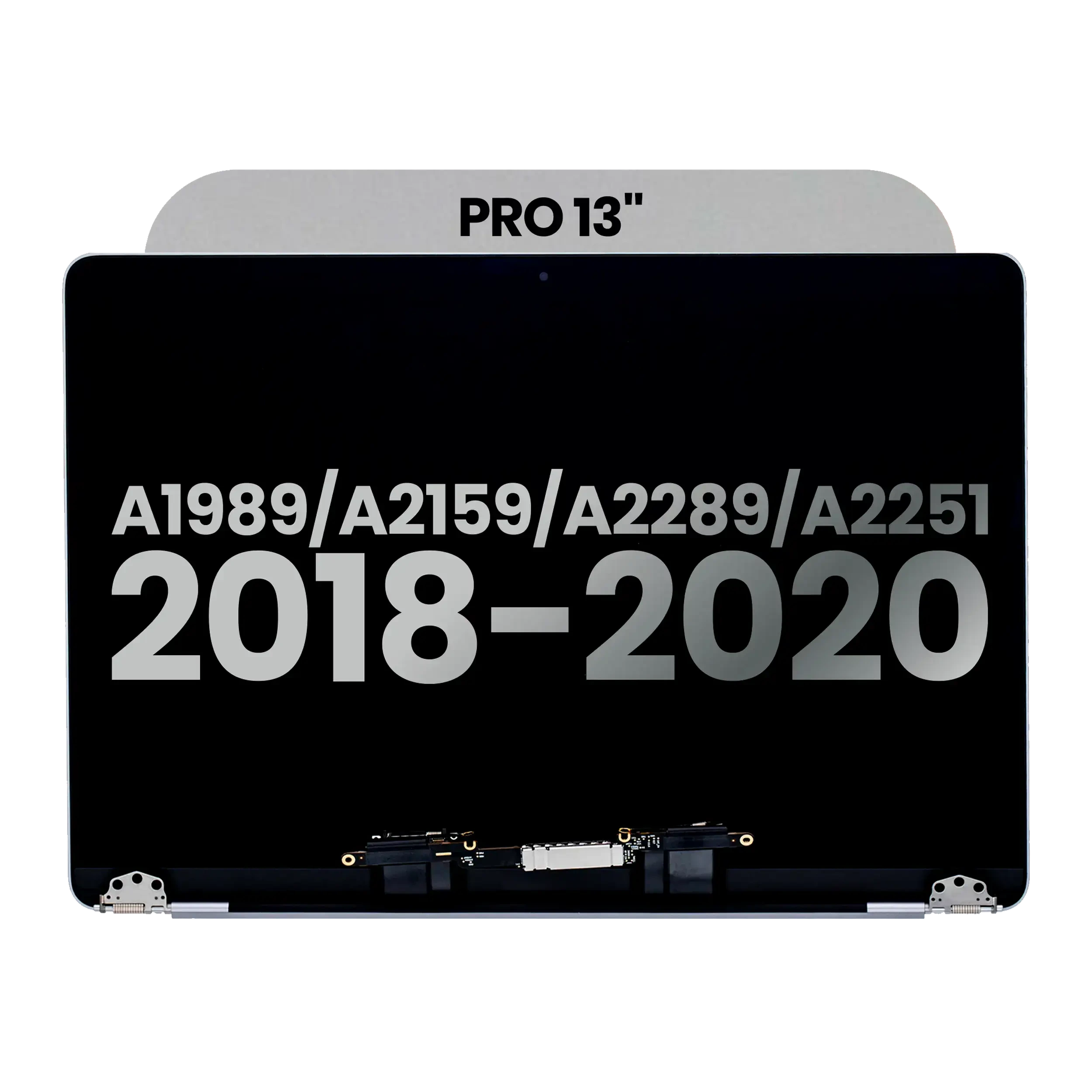 Display LCD completo per MacBook Pro 13" A1989 (2018-2019) / A2159 (2019) / A2289 / A2251 (2020) (Used Service Pack Pull: Grade B) (Grigio siderale)