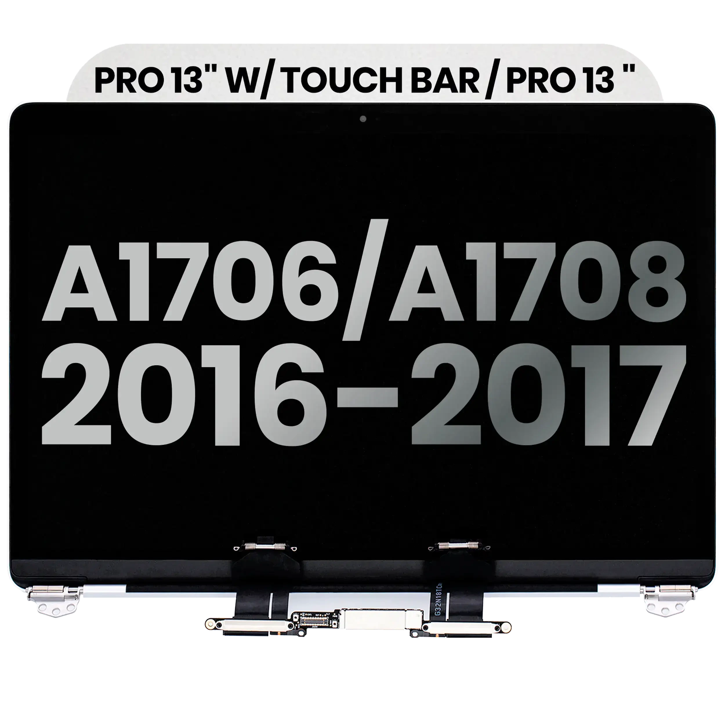 Display LCD completo per MacBook Pro 13" A1706 / A1708 (2016-2017) (Used Service Pack Pull: Grade B) (Argento)