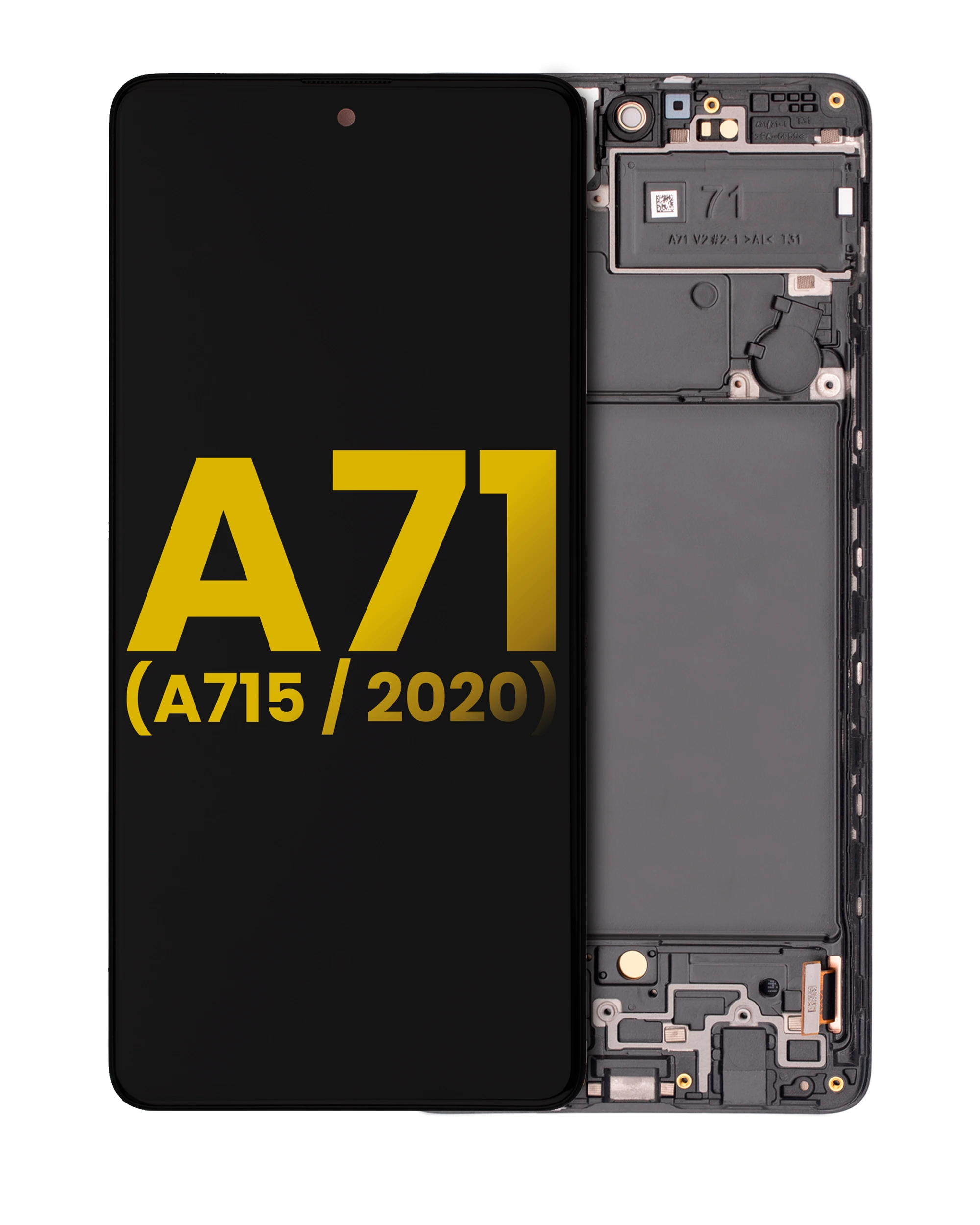 Display OLED completo con Frame per Samsung Galaxy A71 (A715 / 2020) (Refurbished) (tutti i colori)