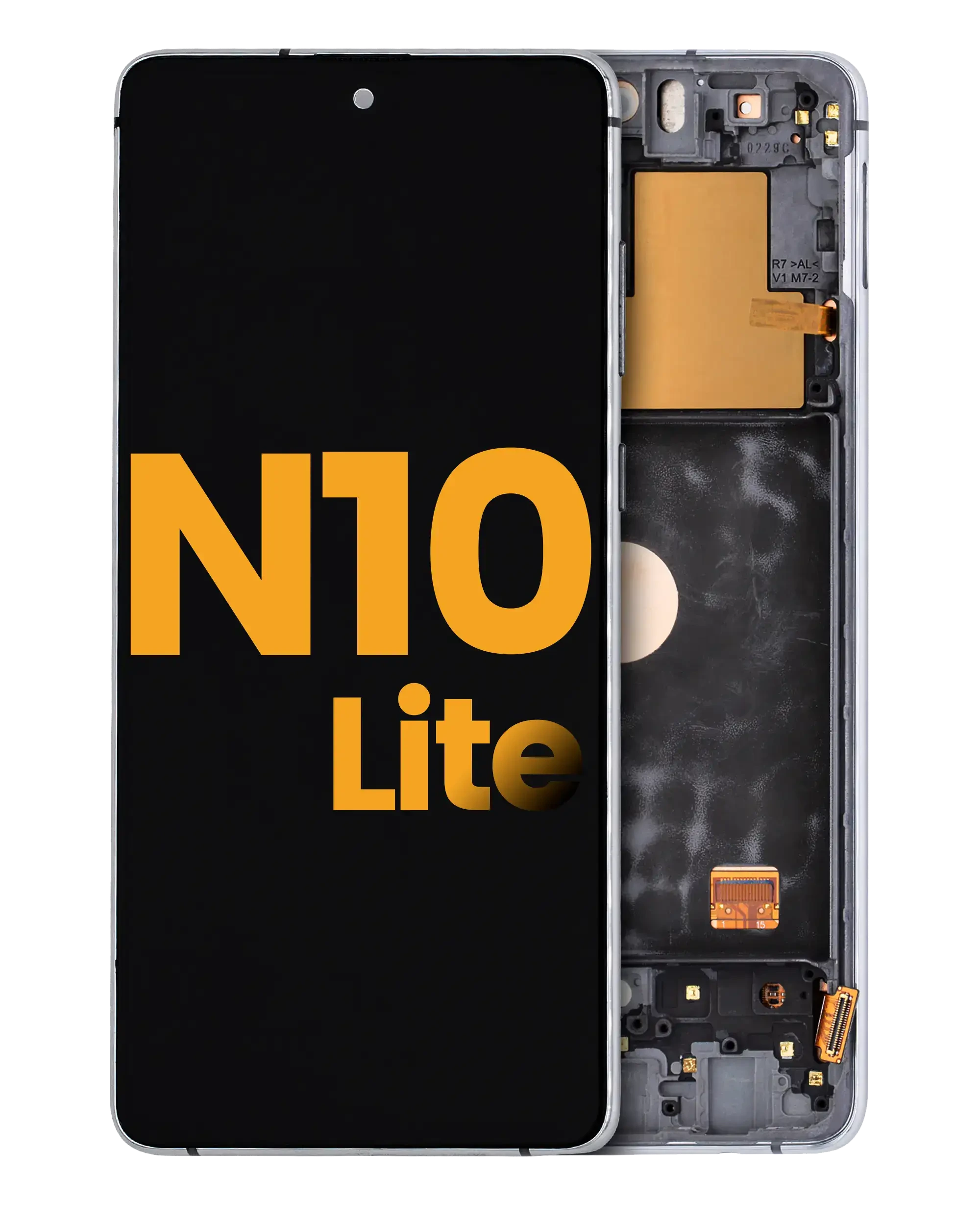 Display OLED completo con Frame per Samsung Galaxy Note 10 Lite (Refurbished) (Aura Glow / Argento)