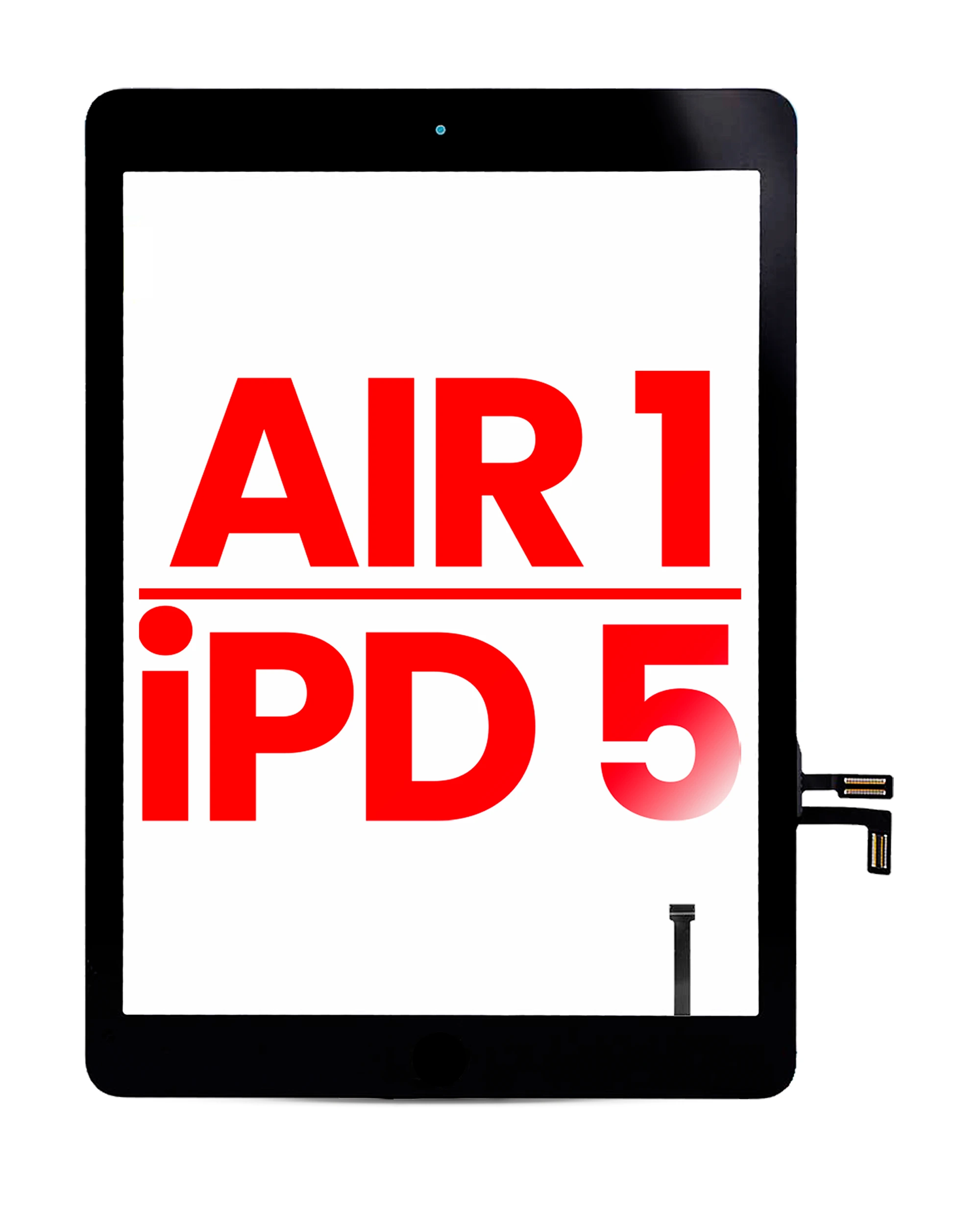 Touch screen per iPad Air 1 / iPad 5 (2017) (Tasto Home Pre-Installed per iPad Air 1) (Aftermarket Plus) (Nero)