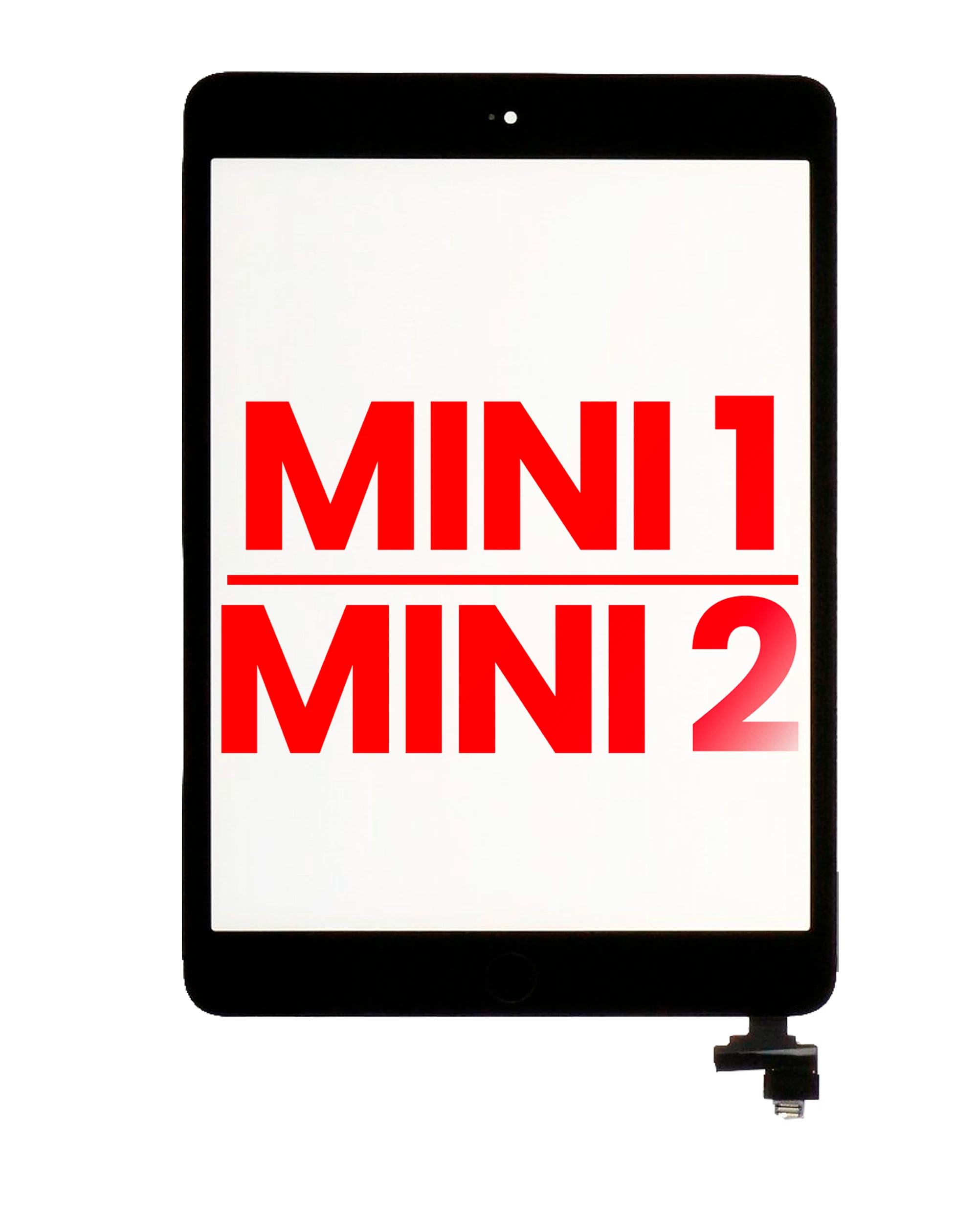 Touch screen con IC Chip e Tasto Home Pre-Installed per iPad Mini 1 / iPad Mini 2 (Aftermarket Plus) (Nero)