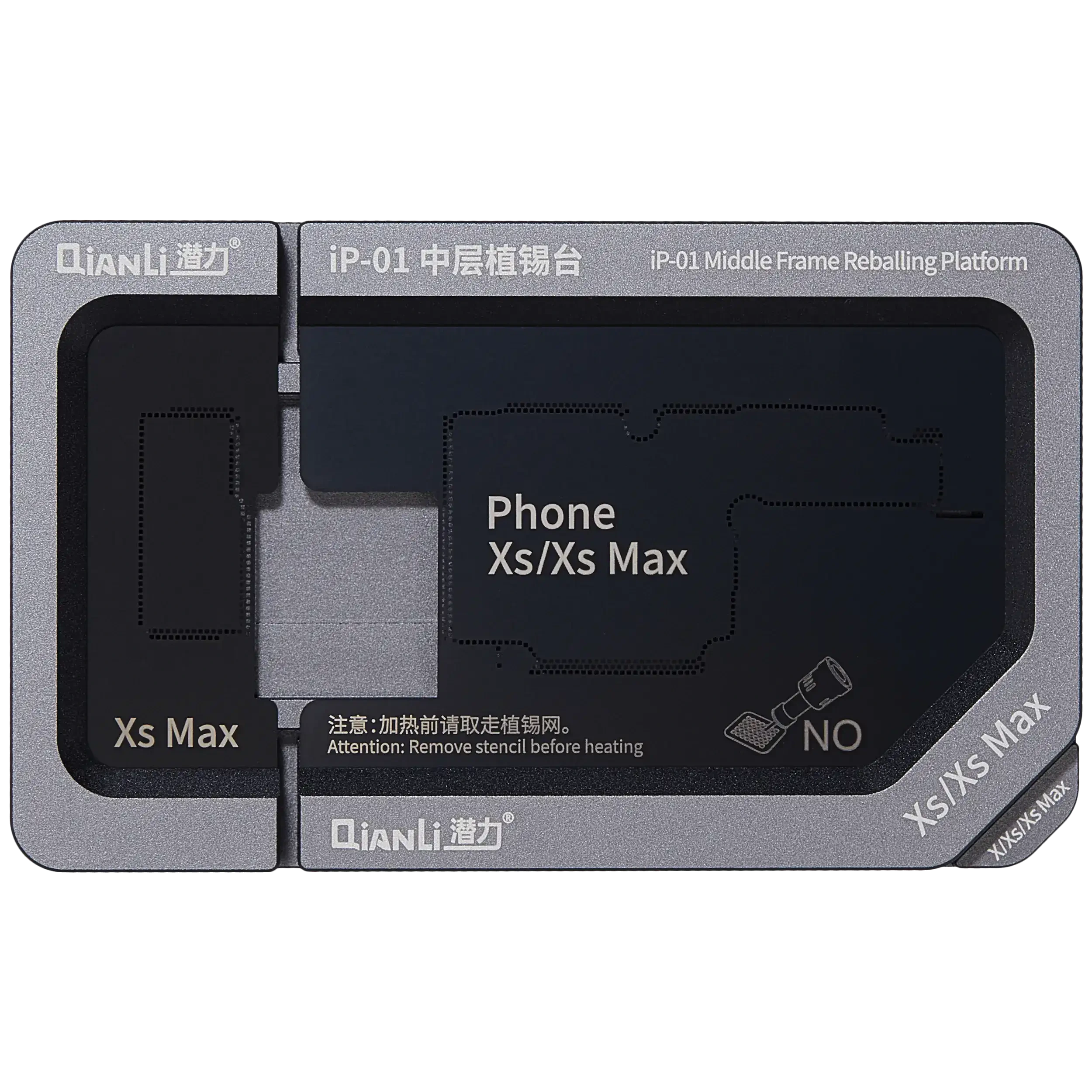 Metal Frame centrale Reballing Platform (IP-01) per iPhone X / XS / XS Max (Qianli)