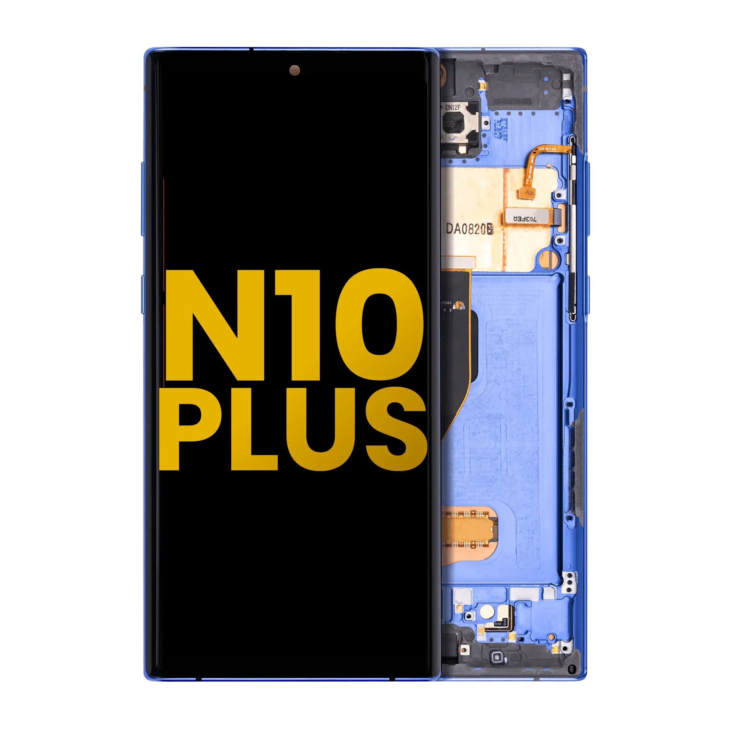 Display OLED completo con Frame per Samsung Galaxy Note 10 Plus / 5G (Refurbished) (Blu)