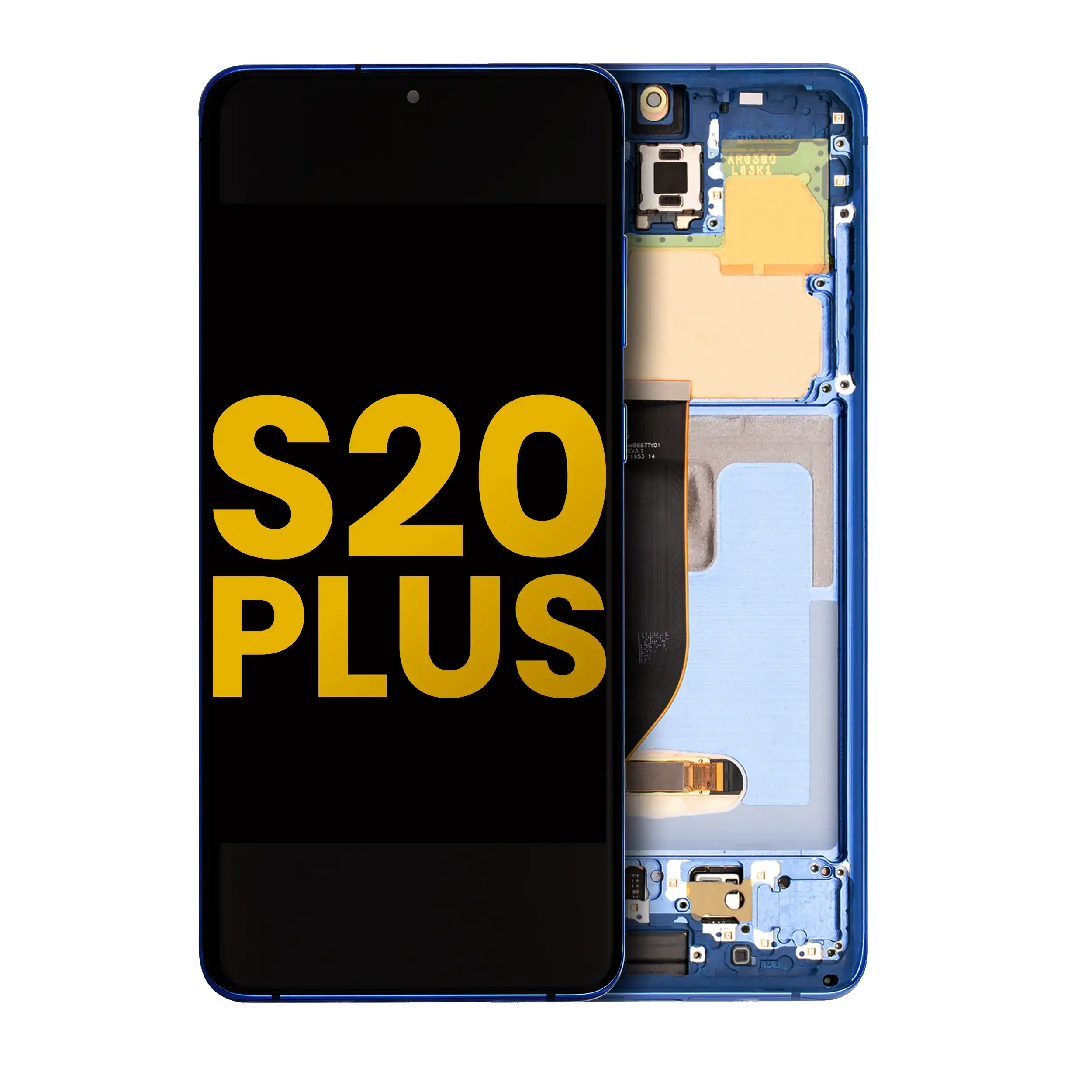 Display OLED completo con Frame per Samsung Galaxy S20 Plus 5G (Refurbished) (Aura Blu)
