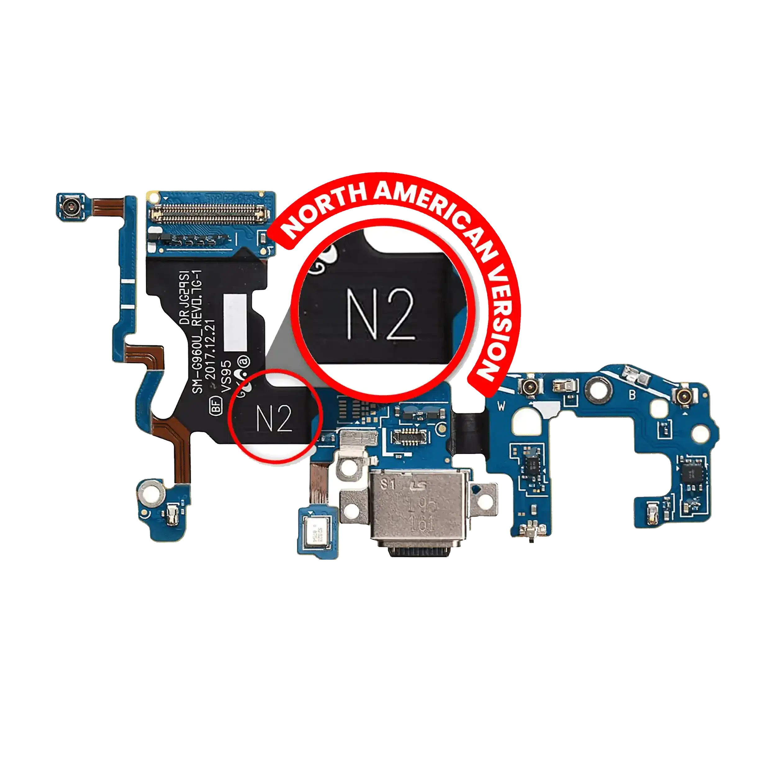 Connettore di ricarica con flat per Samsung Galaxy S9 (G960U) (US Version) (Service Pack)