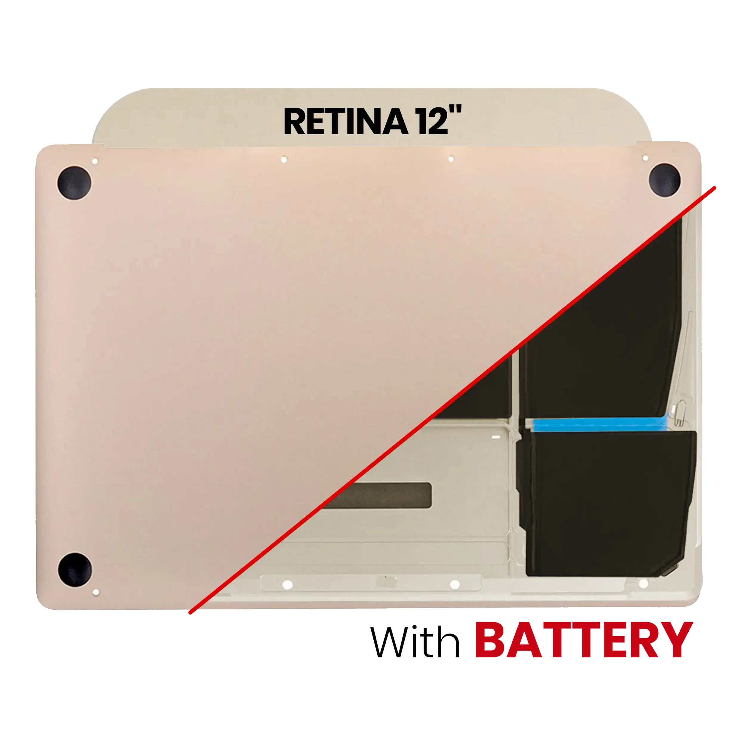 Bottom Case con Batteria (A1705) per MacBook 12" A1534 (2016-2017) (Oro)