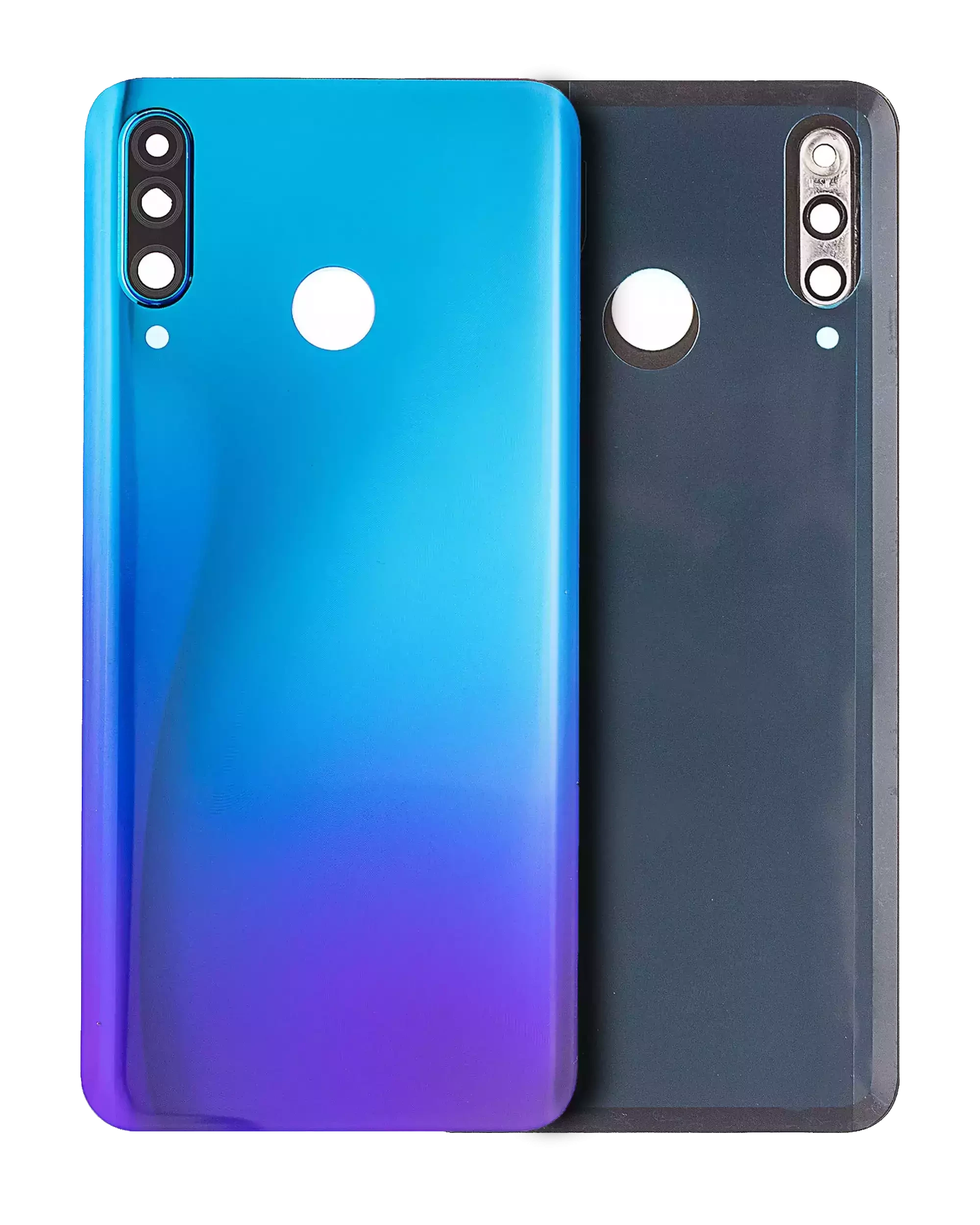 vetro cover posteriore con Vetro fotocamera per Huawei P30 Lite / Nova 4E (6GB RAM / senza Logo) (Peacock Blu)