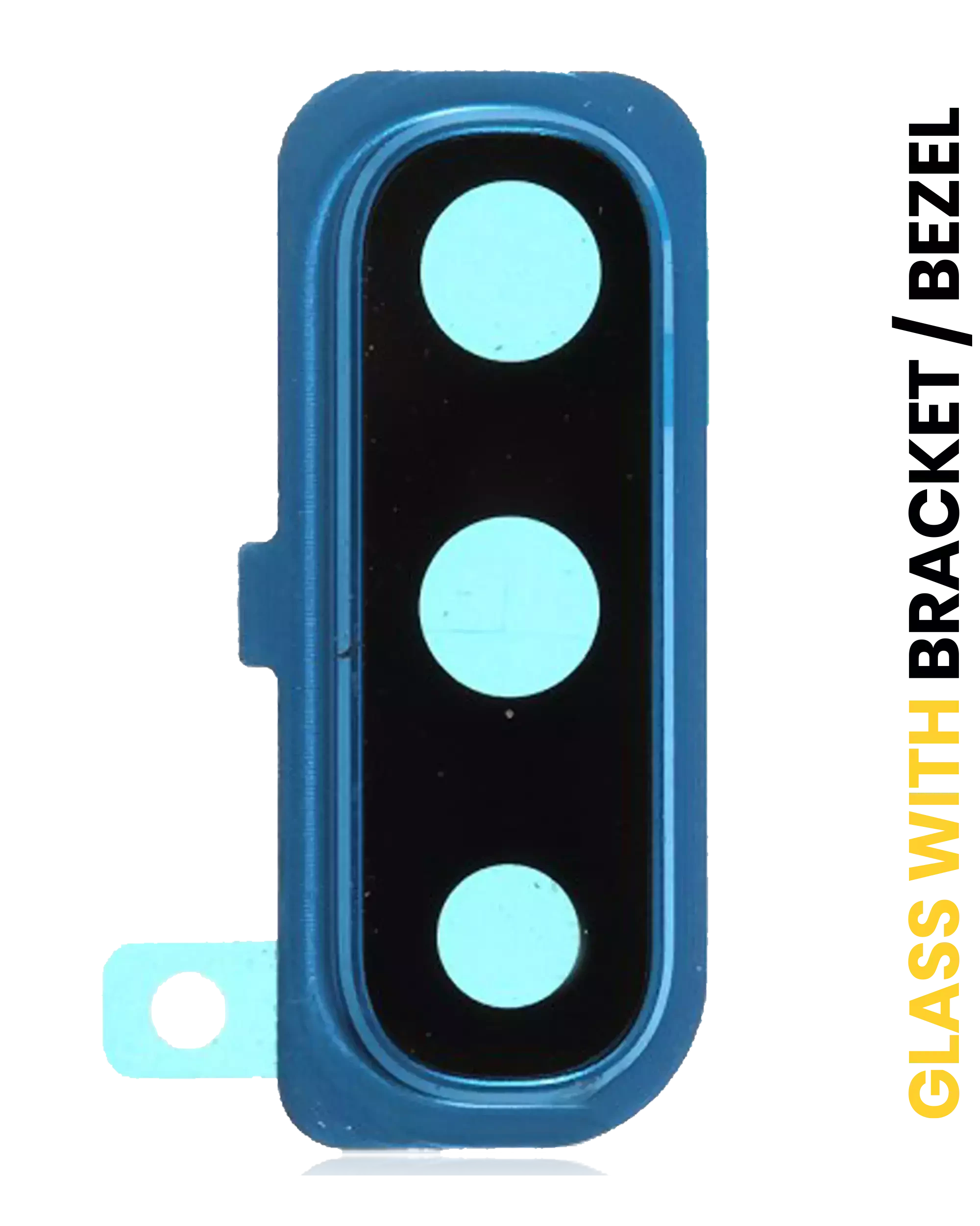 Lente fotocamera posteriore con staffa / Cornice per Samsung Galaxy A30s (A307 / 2019) (Blu)