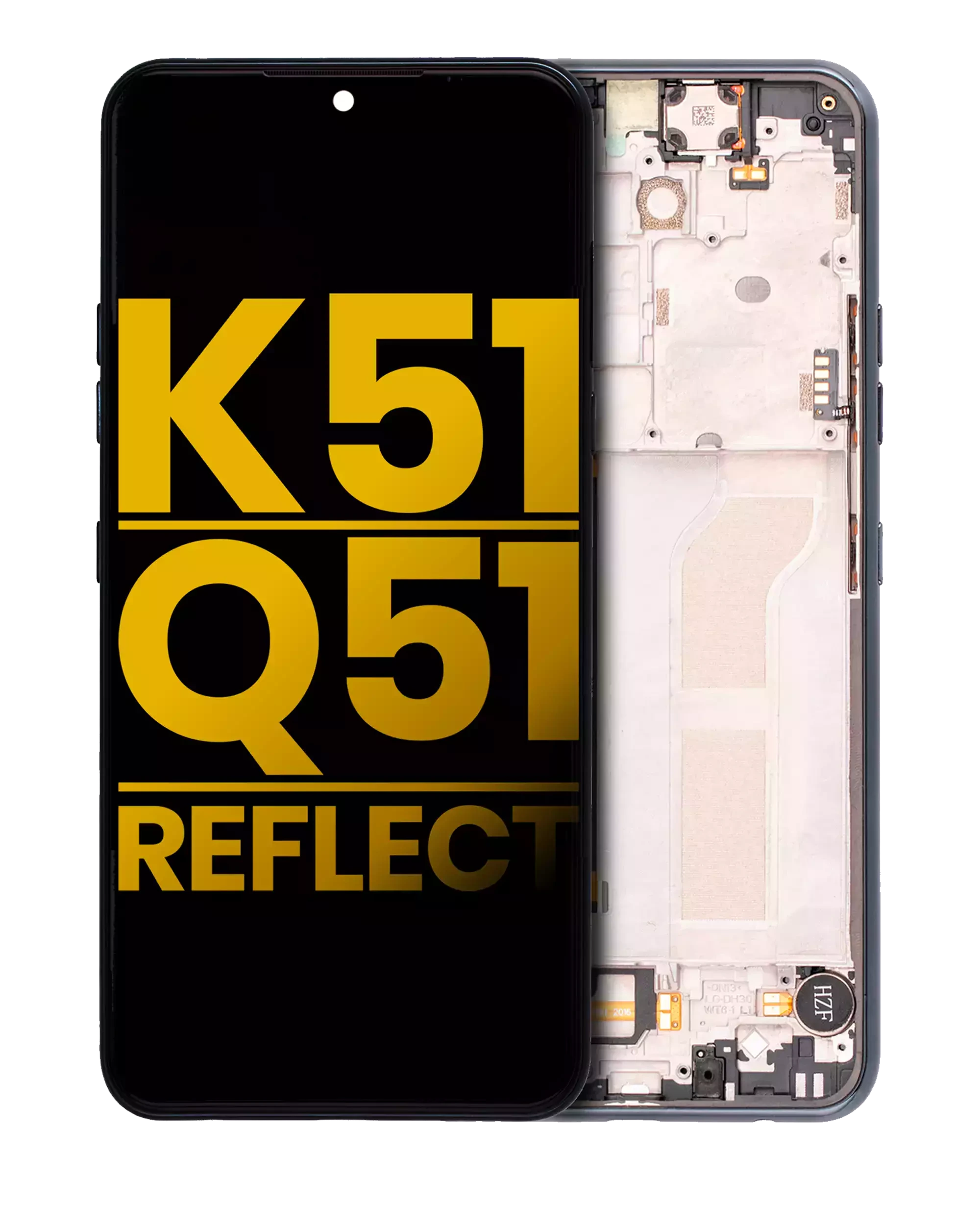 Display LCD completo con Frame per LG K51 / Q51 / Reflect (Refurbished) (Nero)