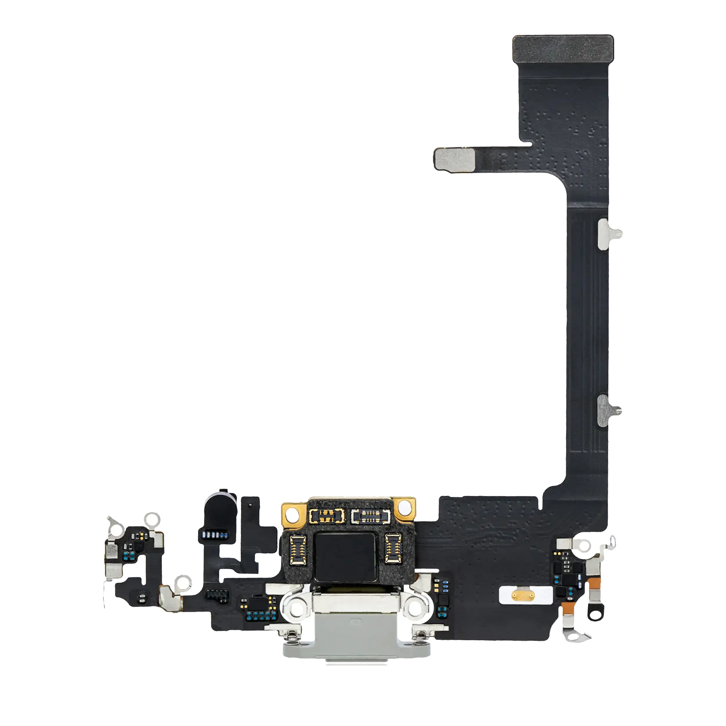 Flat connettore di ricarica con scheda per iPhone 11 Pro (Premium) (Argento)