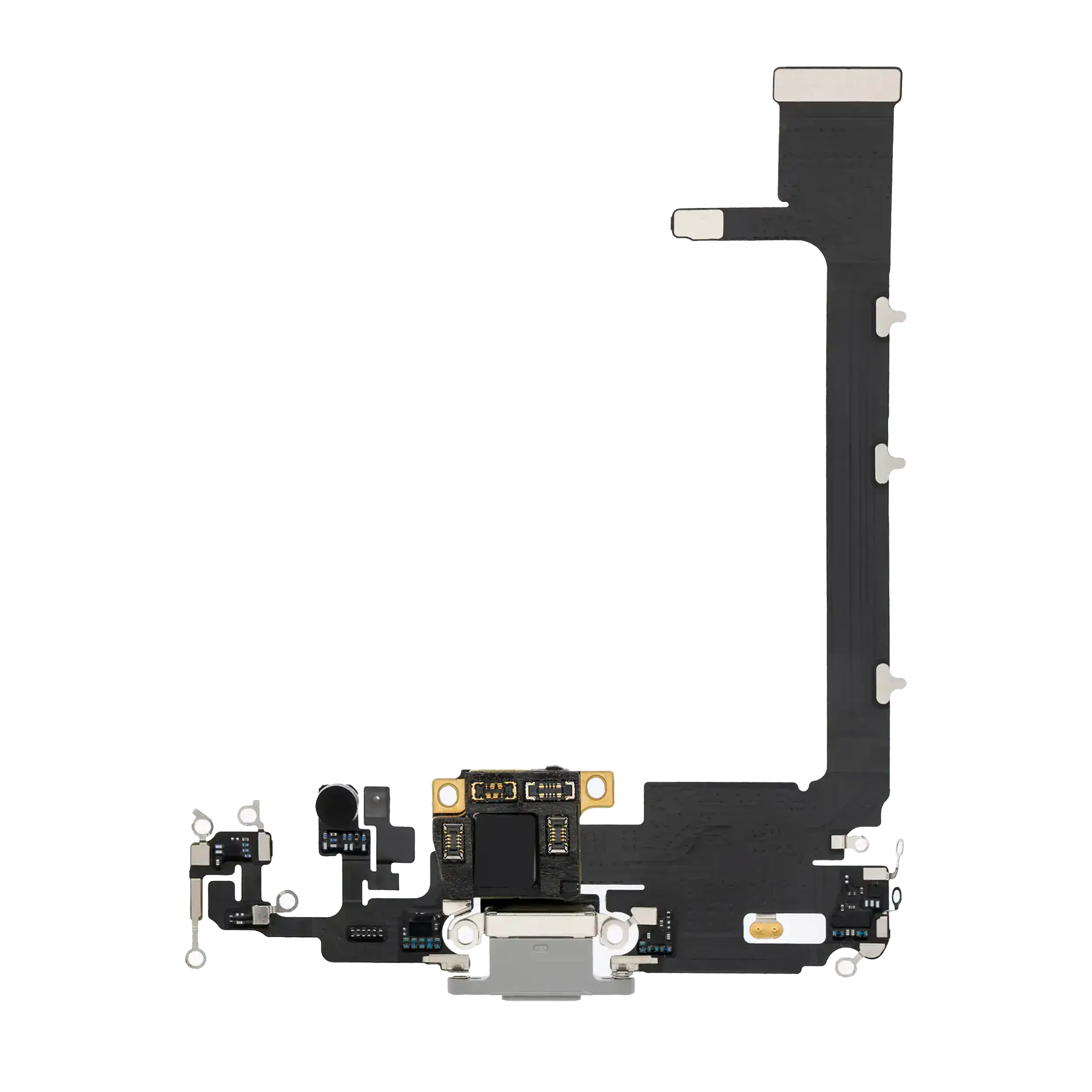 Flat connettore di ricarica con scheda per iPhone 11 Pro Max (Premium) (Argento)