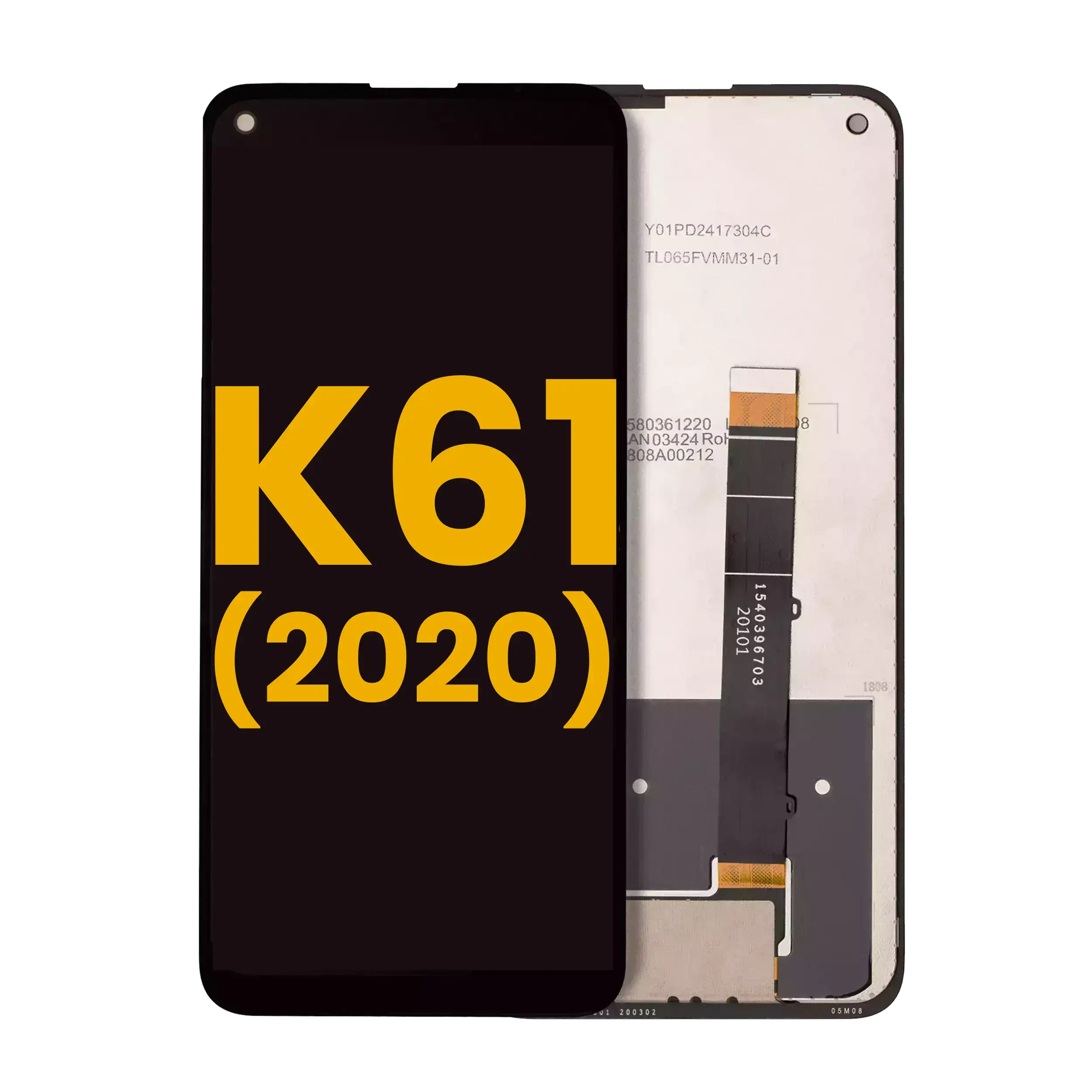 Display LCD completo senza Frame per LG K61 (2020) (Refurbished) (Nero)